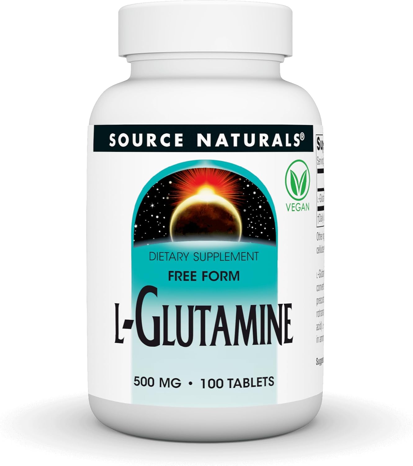قرص ال-گلوتامین Source Naturals، 500 میلی‌گرم، 100 قرص