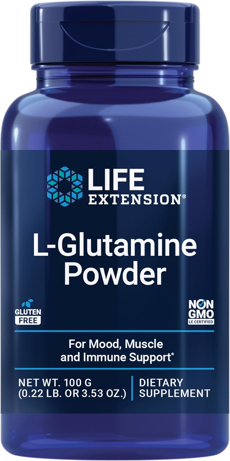 پودر ال-گلوتامین Life Extension، 100 گرم
