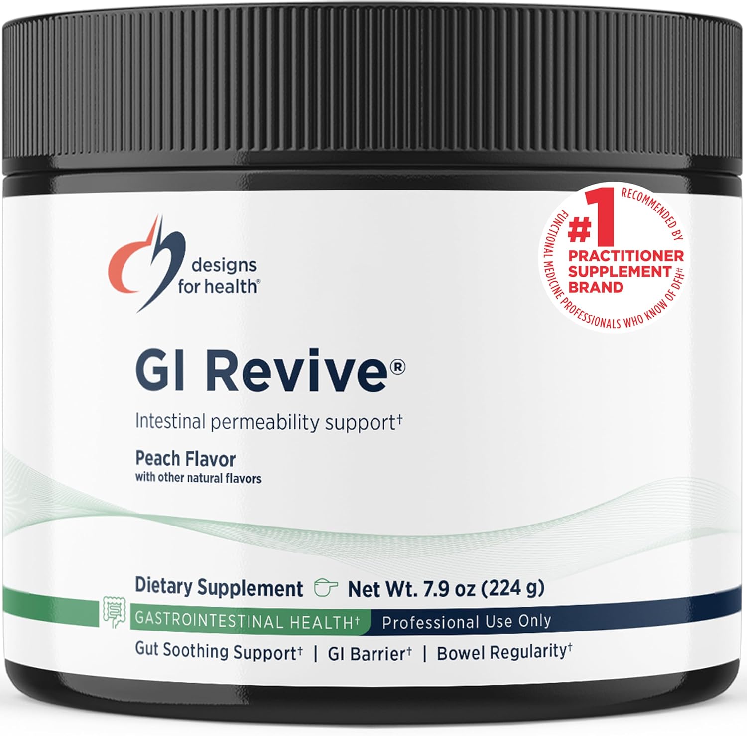 پودر مکمل سلامت گوارش Designs for Health مدل GI Revive، 28 وعده، طعم مرکبات