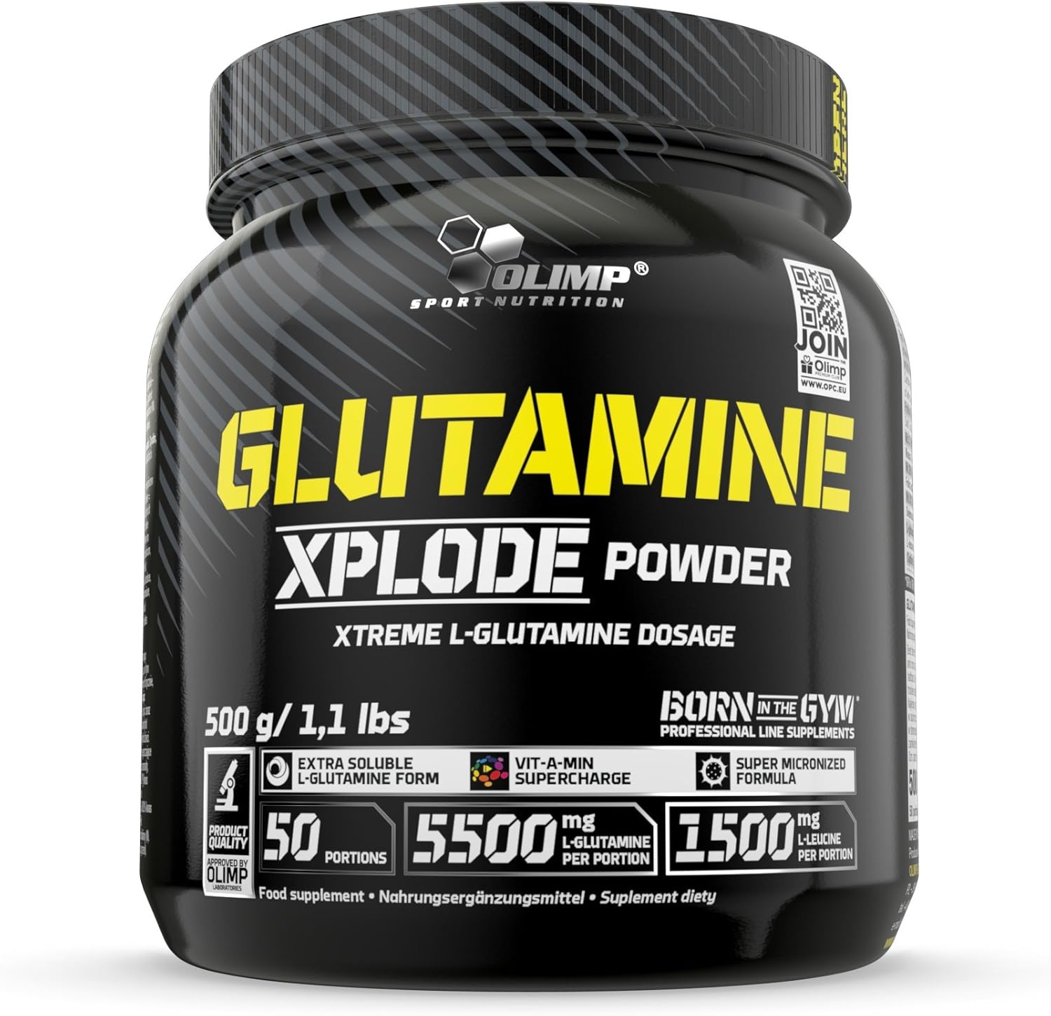 پودر ال-گلوتامین OLIMP SPORT NUTRITION مدل Glutamine Xplode، 500 گرم، طعم لیمو