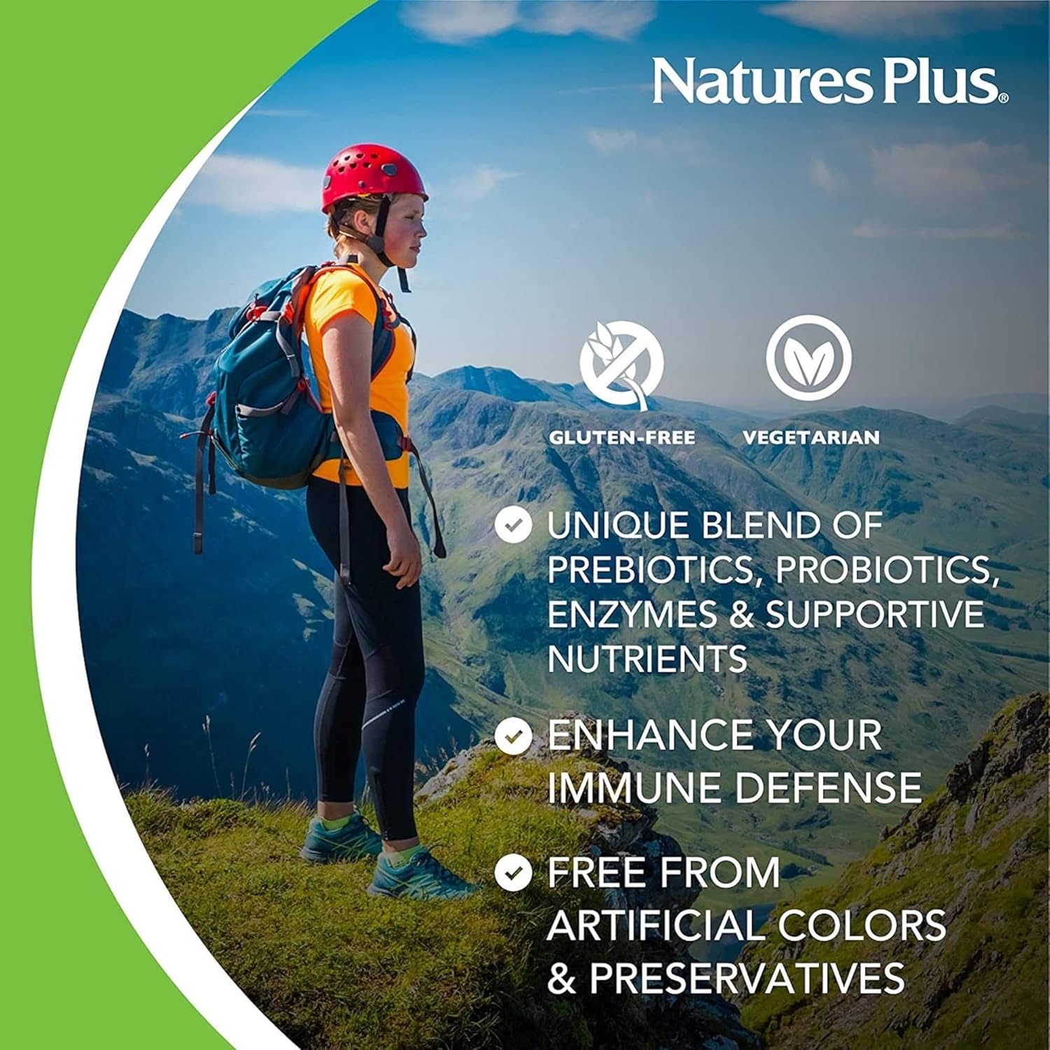 قرص مکمل سلامت گوارش Nature's Plus مدل GI Natural، 90 قرص