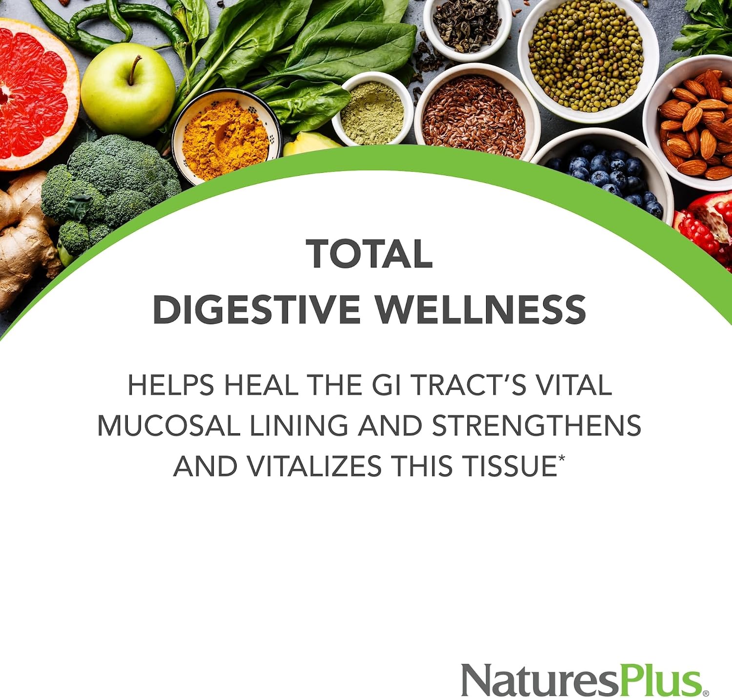 قرص مکمل سلامت گوارش Nature's Plus مدل GI Natural، 90 قرص