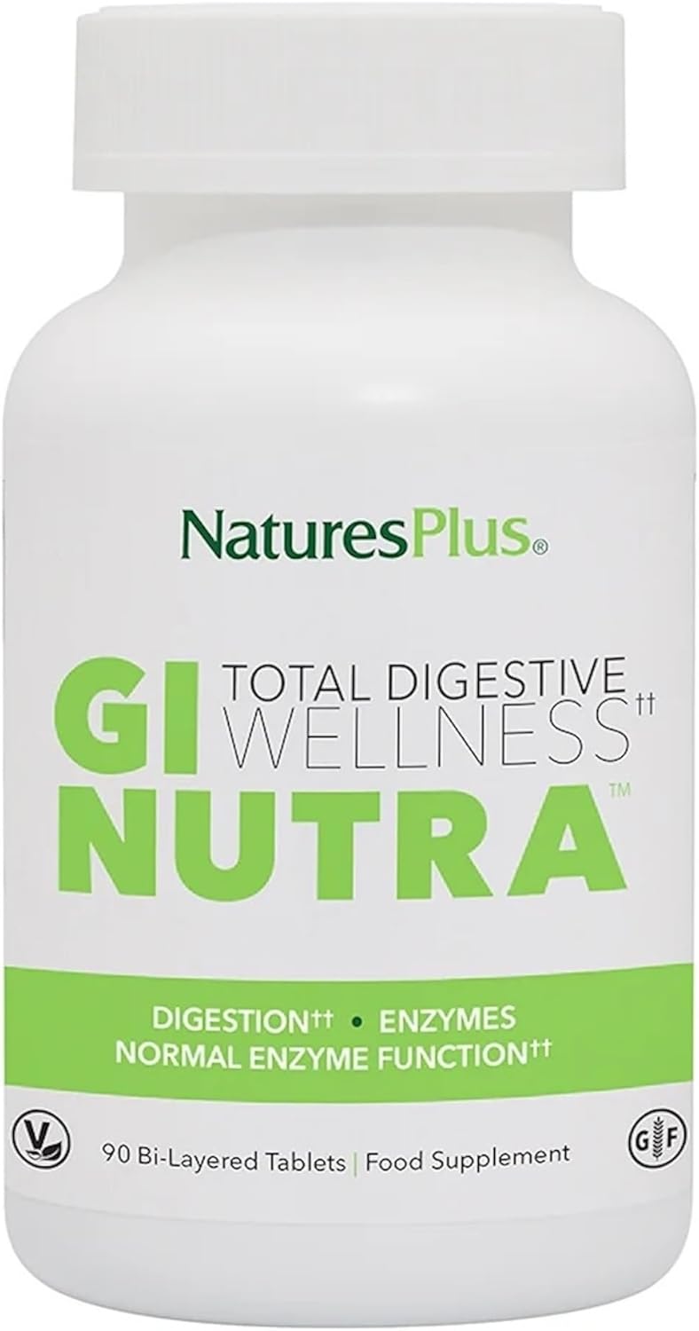 قرص مکمل سلامت گوارش Nature's Plus مدل GI Natural، 90 قرص