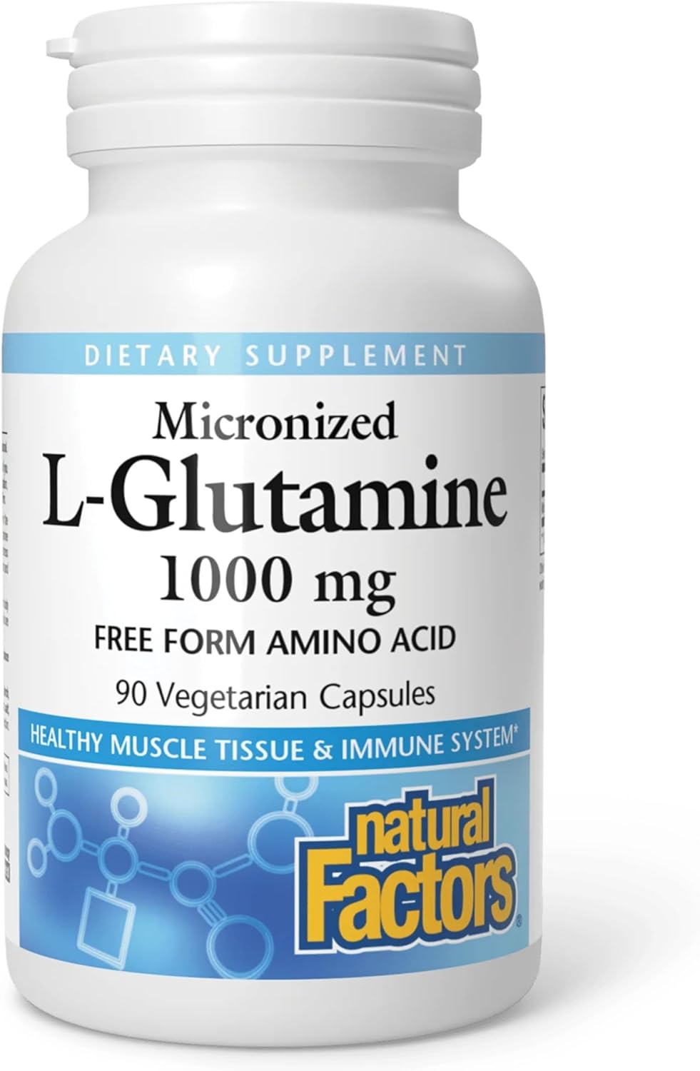 پودر ال-گلوتامین Natural Factors، 1000 میلی‌گرم