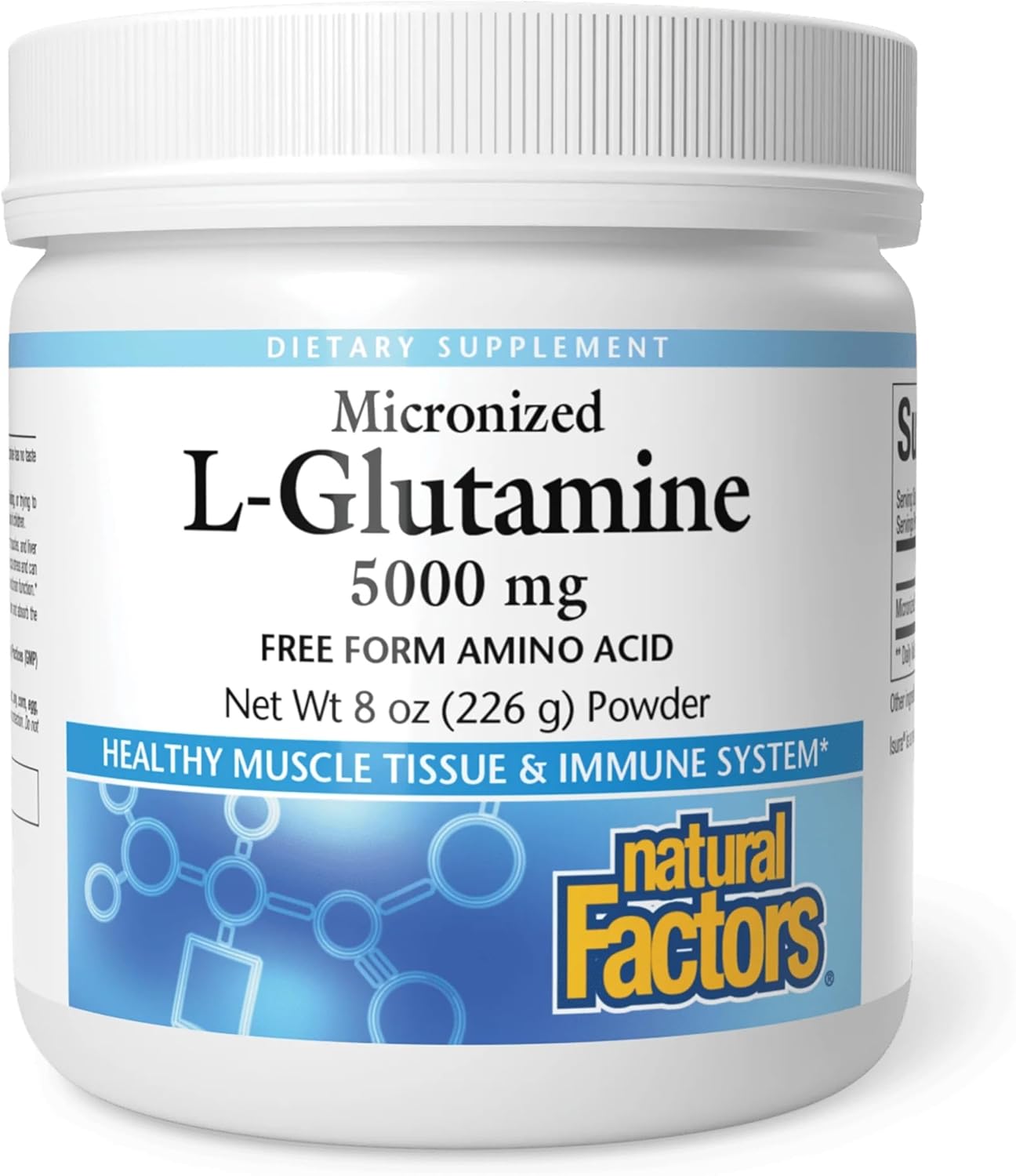 پودر ال-گلوتامین Natural Factors، 300 گرم