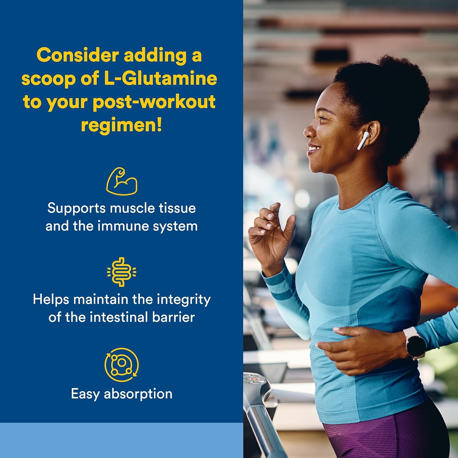پودر ال-گلوتامین Natural Factors مدل Glutamine 5000، 470 میلی‌لیتر، 90 وعده