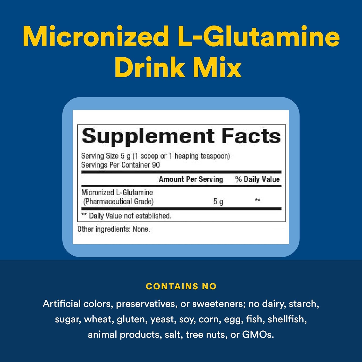 پودر ال-گلوتامین Natural Factors مدل Glutamine 5000، 470 میلی‌لیتر، 90 وعده