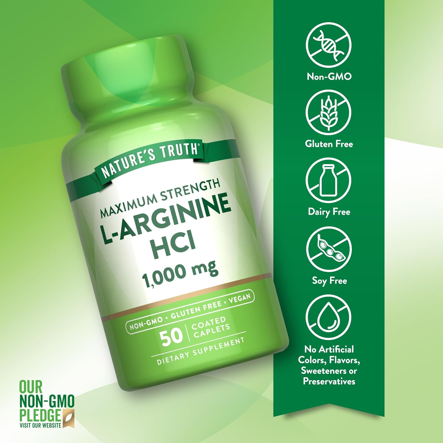 پودر ال-آرژنین Nature's Truth، 50 عدد