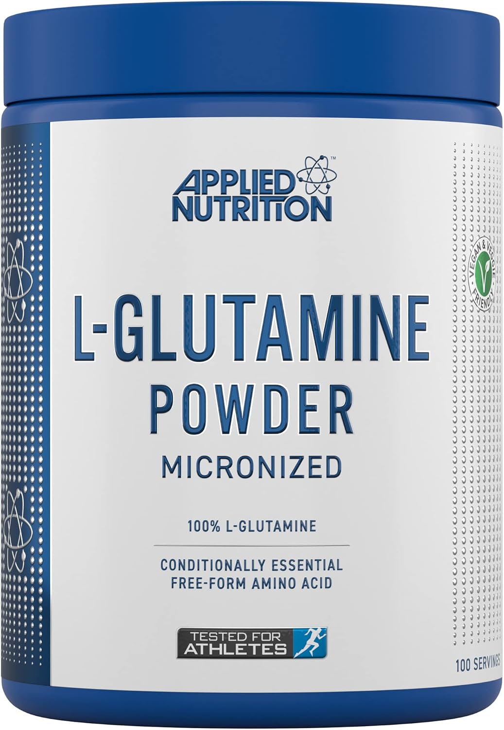 پودر ال-گلوتامین Applied Nutrition، 500 گرم، 100 وعده، بدون طعم