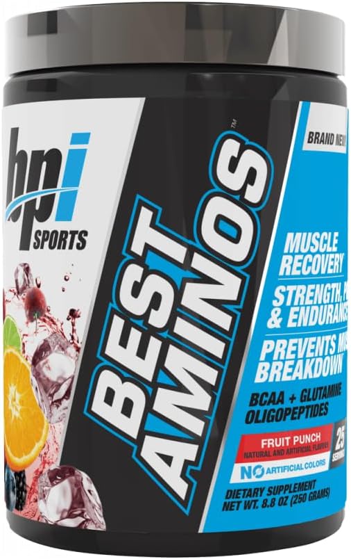 پودر آمینو اسید و گلوتامین BPI Sports، 25 وعده، طعم فروت پانچ