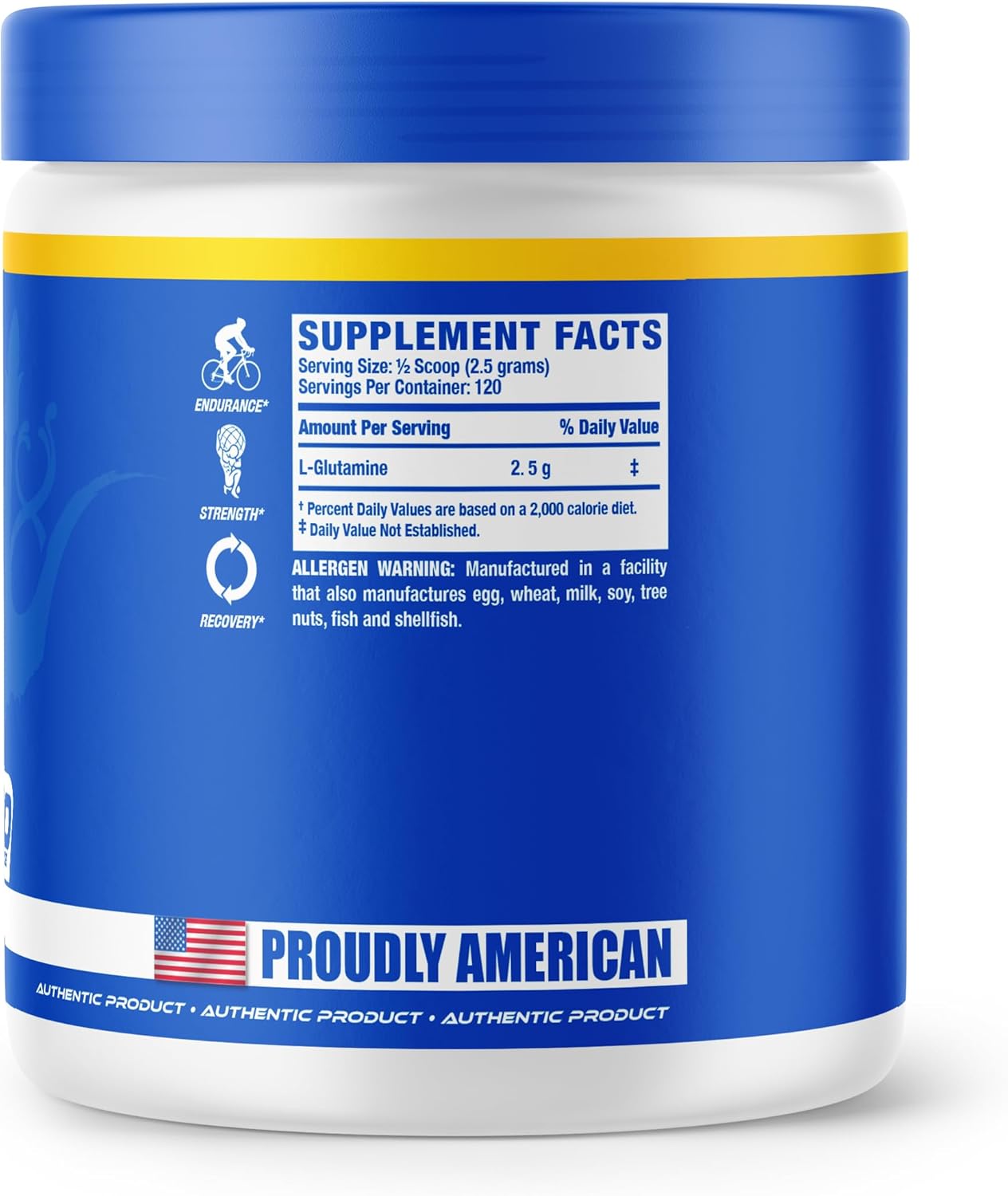 پودر ال-گلوتامین Ronnie Coleman Signature Series مدل Glutamine-XS، 120 وعده، بدون طعم
