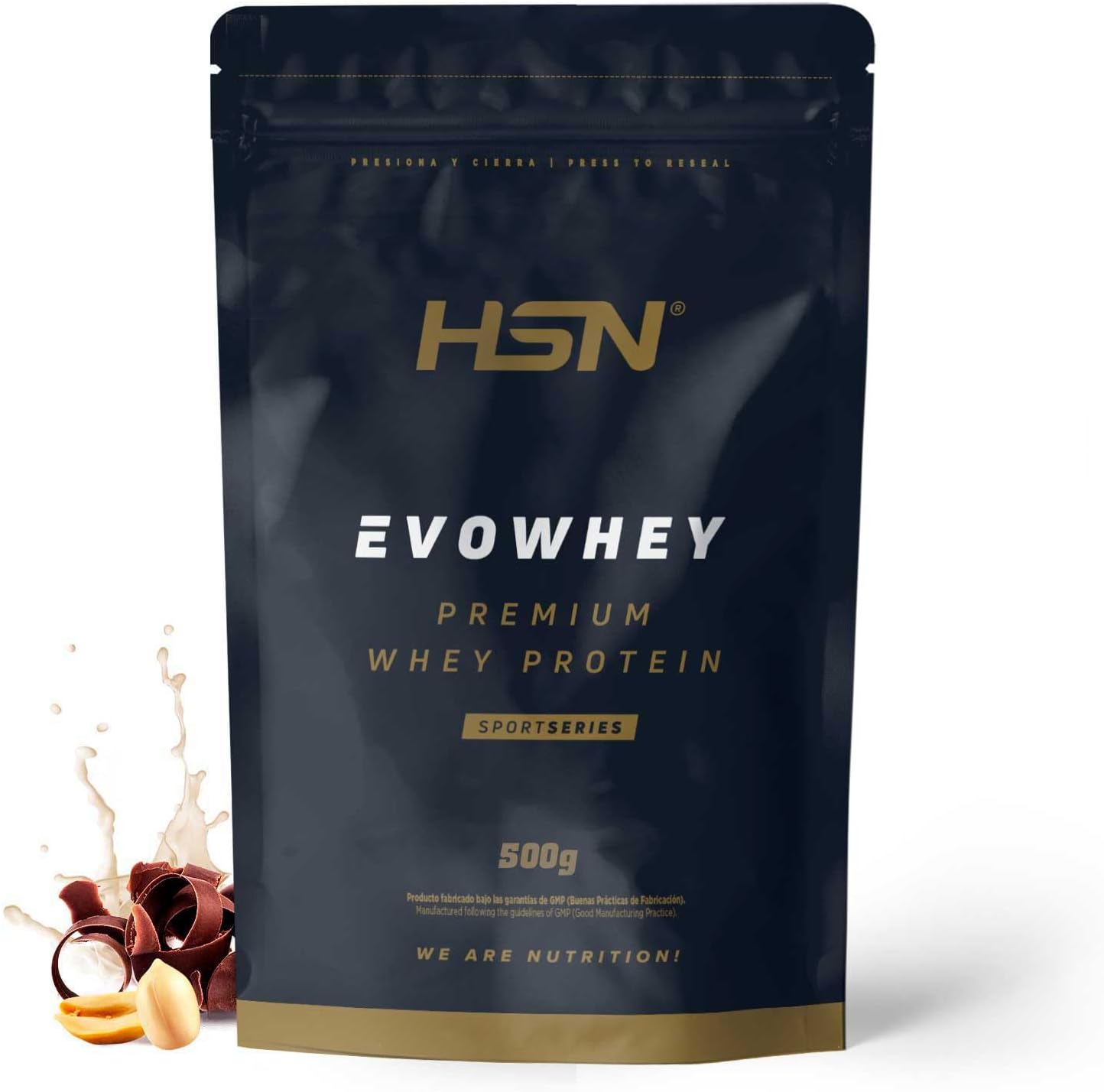 پودر پروتئین وی HSN مدل EVOWHEY 2.0، 500 گرم، طعم شکلات و کره بادام‌زمینی