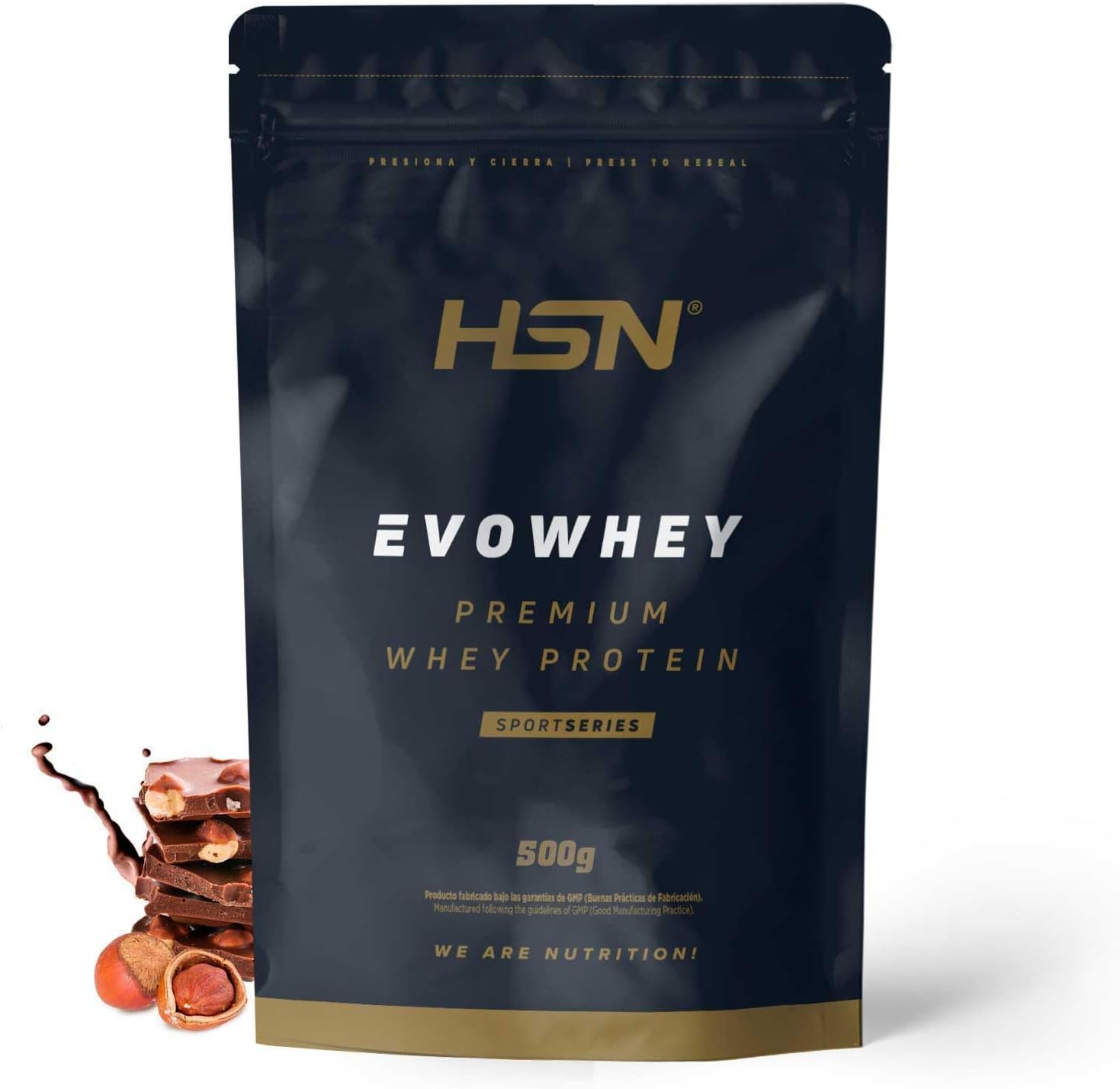 پودر پروتئین وی HSN Sports مدل EVOWHEY 2.0، 500 گرم، طعم شکلات و فندق