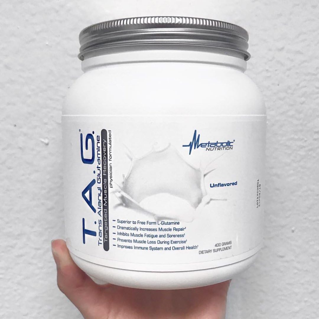 پودر ال-گلوتامین Metabolic Nutrition، 400 گرم، 40 وعده، طعم فروت پانچ