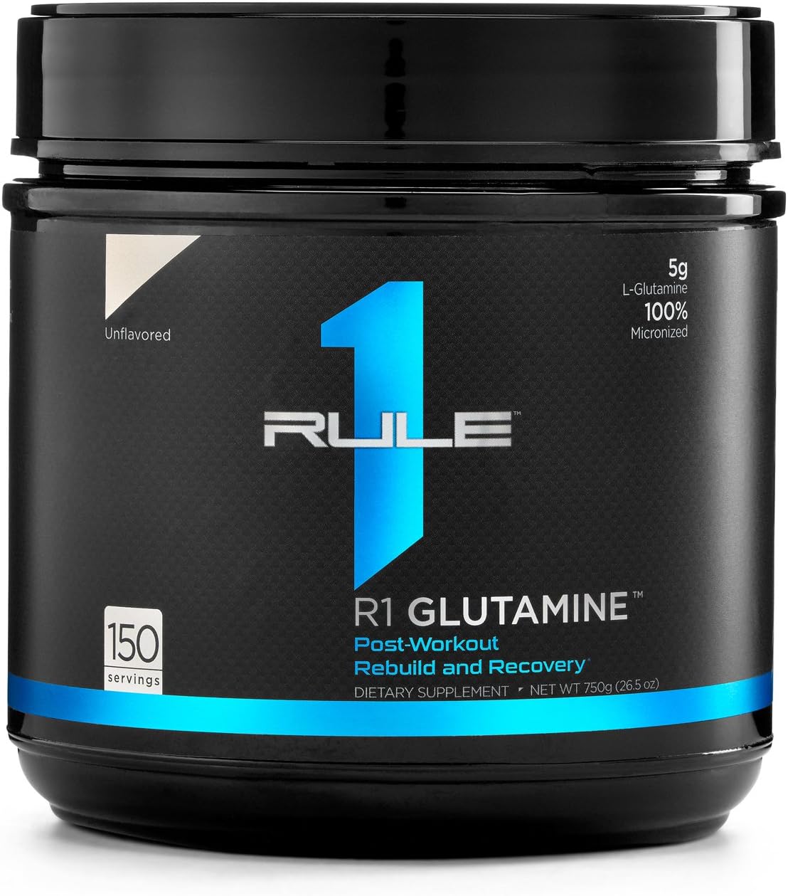 پودر ال-گلوتامین Rule 1 Proteins، 750 گرم، بدون طعم