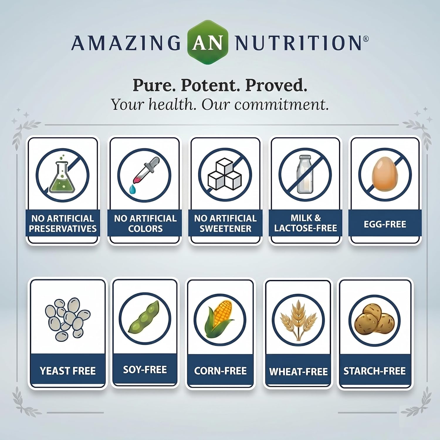 کپسول ال-گلوتامین amazing nutrition، 500 میلی‌گرم، 120 کپسول