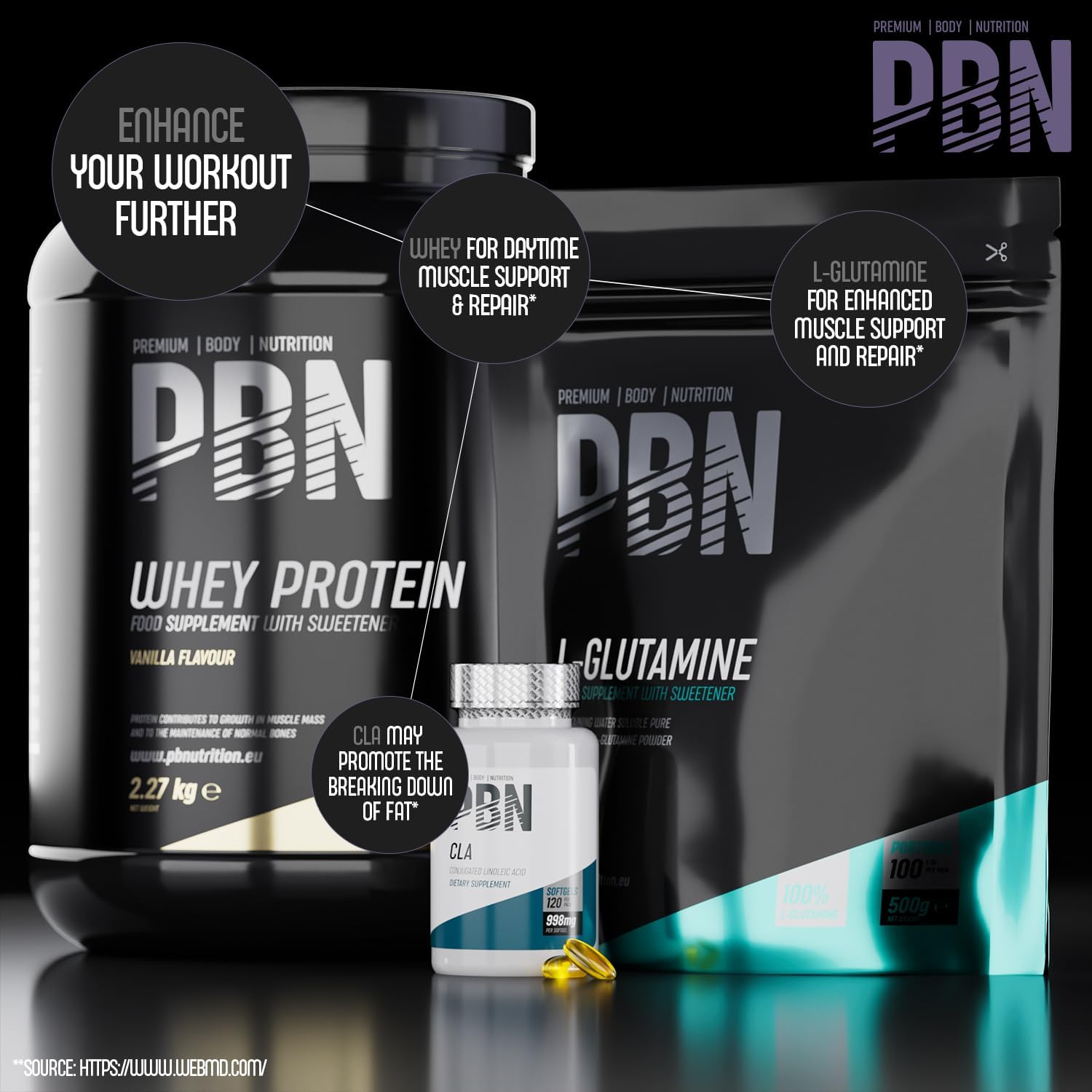 پودر ال-گلوتامین Premium Body Nutrition، 500 گرم