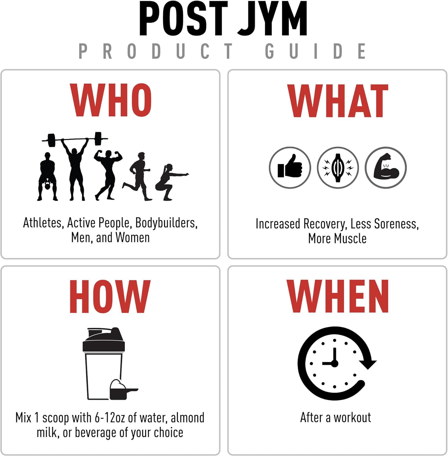 پودر کراتین و گلوتامین JYM Supplement Science مدل Post Active Matrix، 30 وعده، طعم هندوانه
