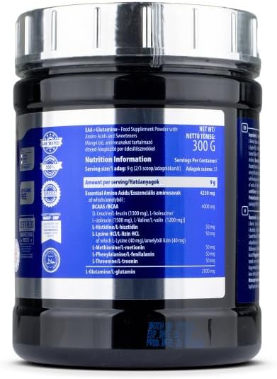 پودر آمینو اسید و گلوتامین Scitec Nutrition، 300 گرم، طعم گیلاس و لایم