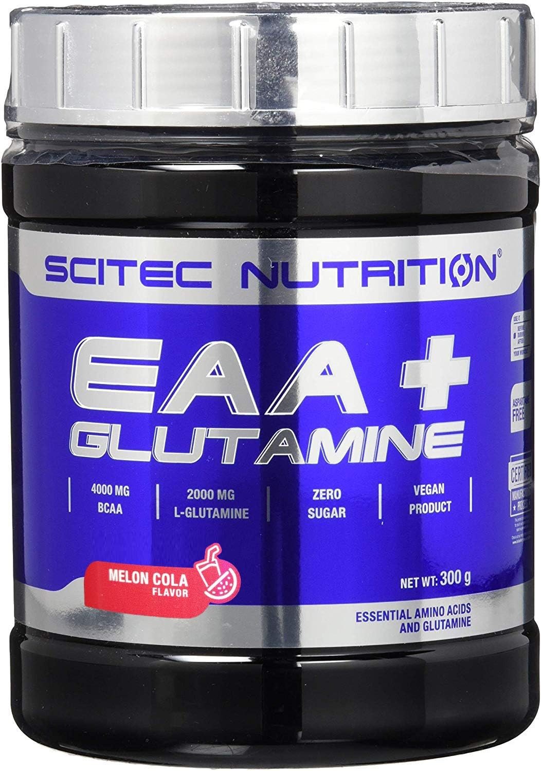 پودر آمینو اسید و گلوتامین Scitec Nutrition، 300 گرم، طعم ملون کولا