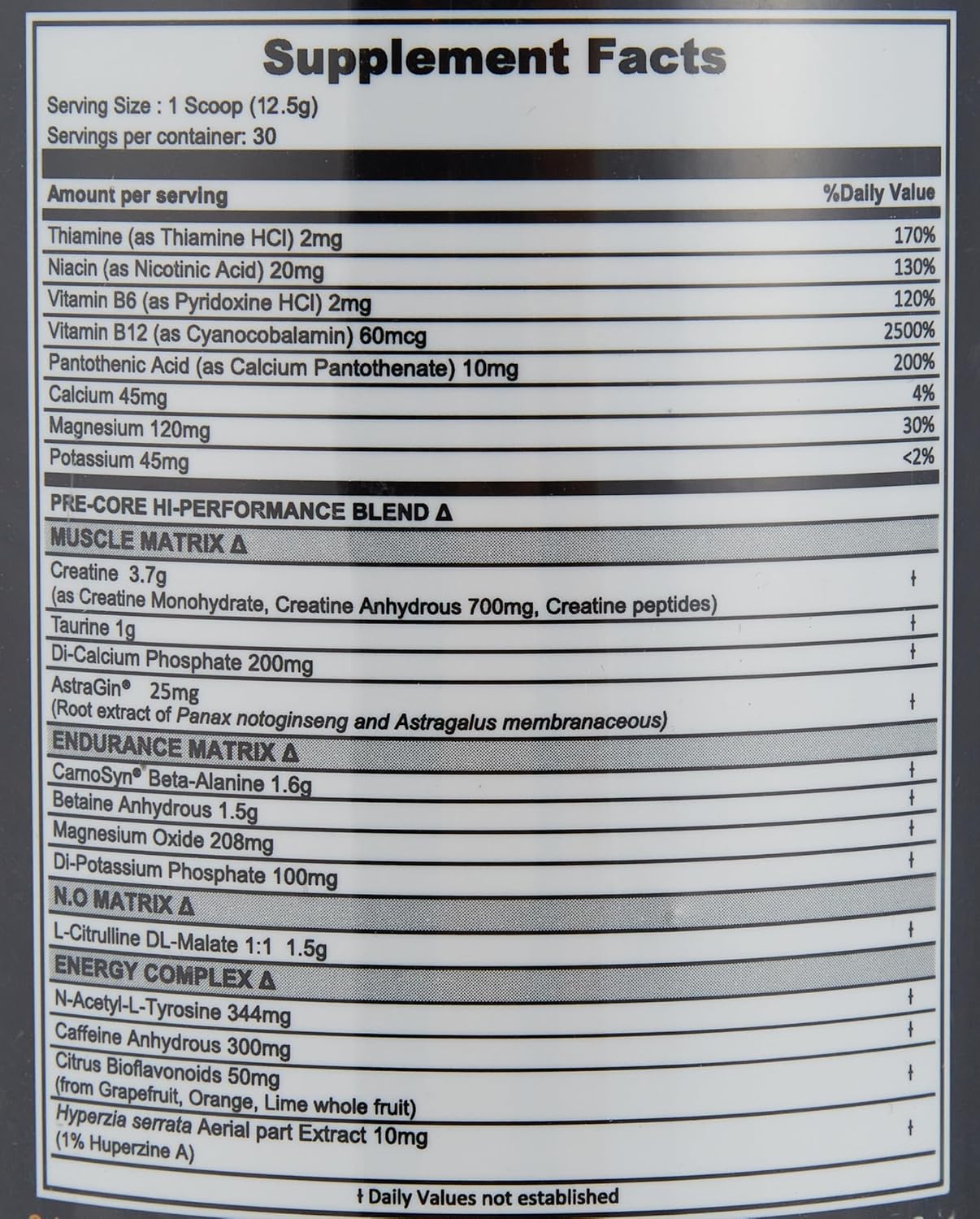 پودر آمینو اسید و گلوتامین MUSCLE CORE NUTRITION مدل N.O Pre-Core، 375 گرم، 30 وعده، طعم هندوانه