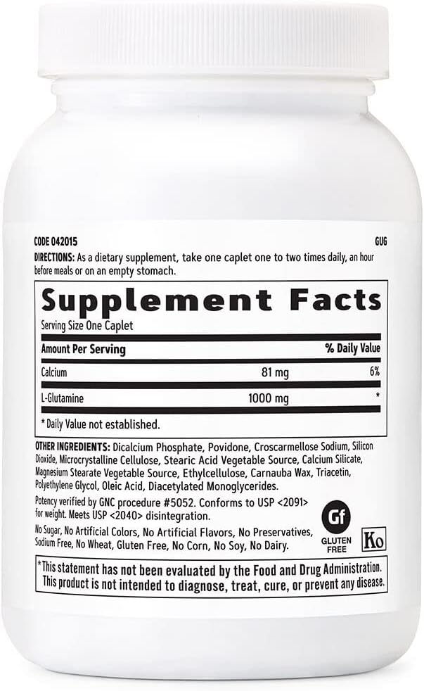 قرص ال-گلوتامین GNC، 1000 میلی‌گرم