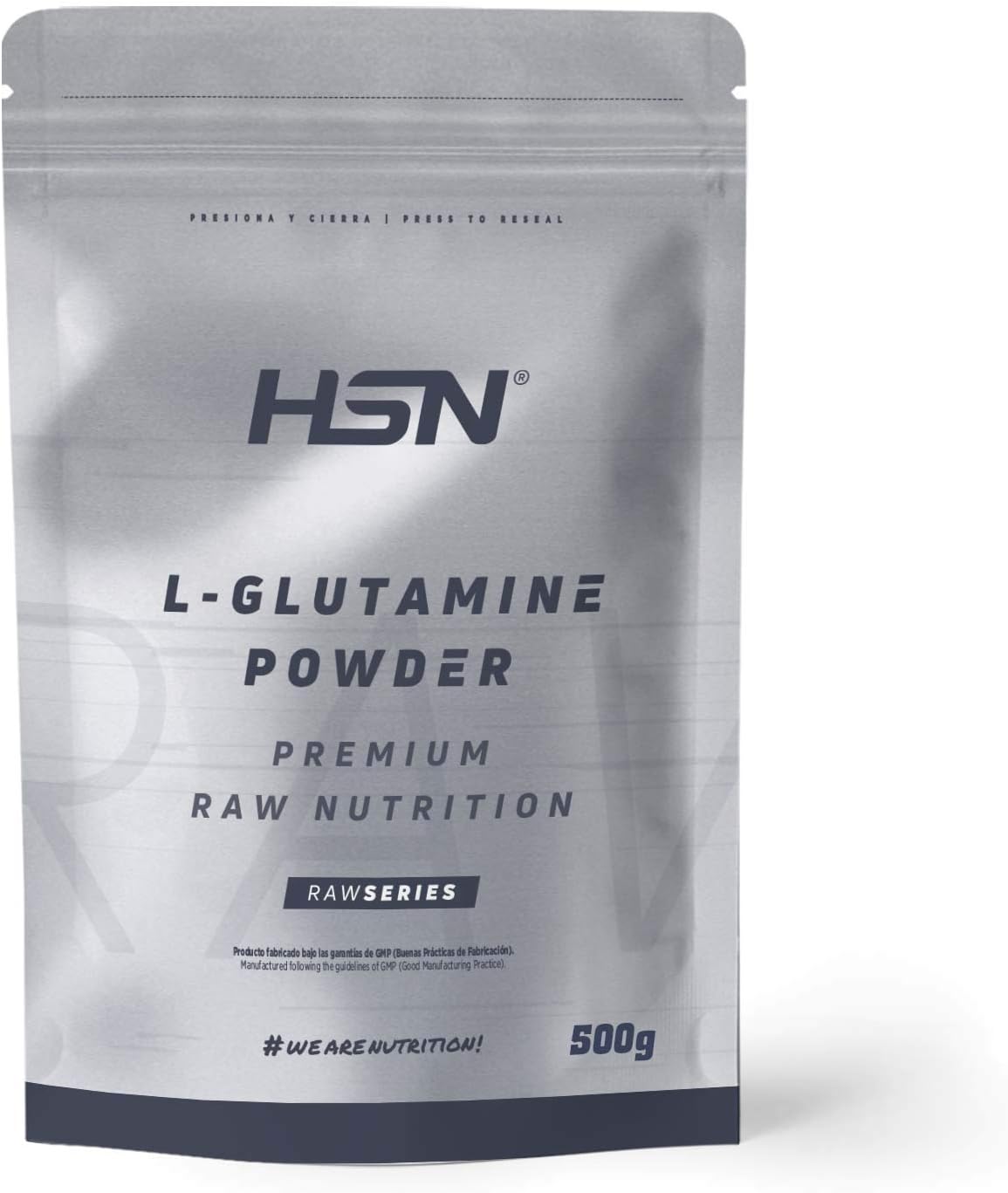 پودر ال-گلوتامین HSN، 500 گرم، 100 وعده، بدون طعم