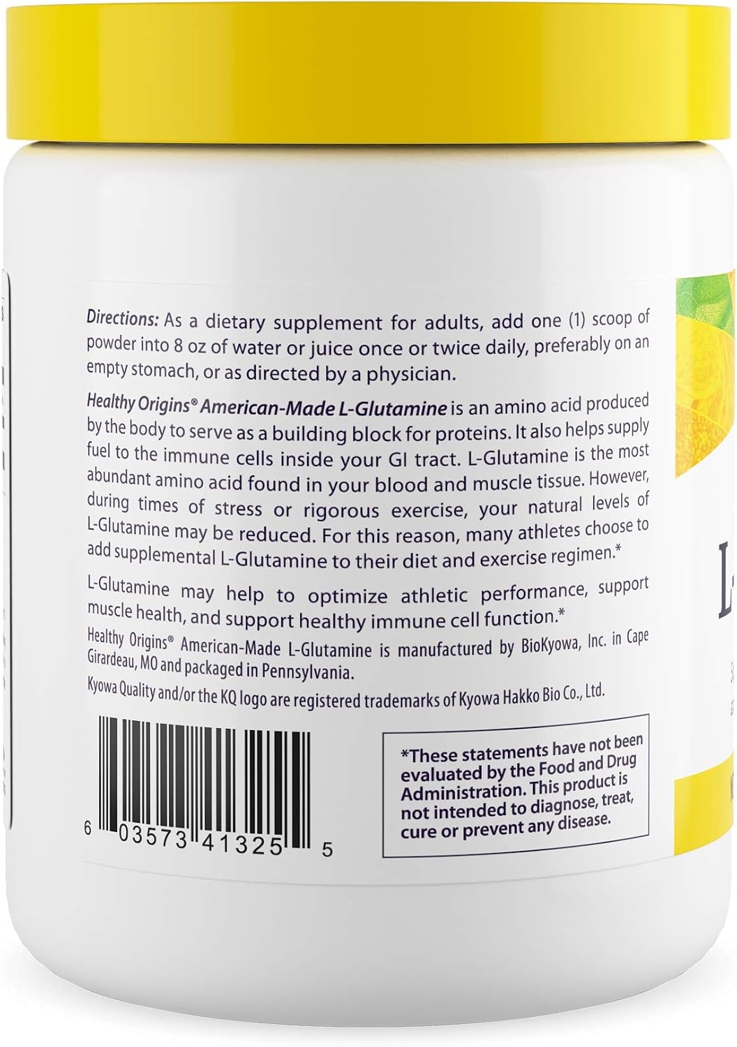 پودر ال-گلوتامین Healthy Origins، 300 گرم