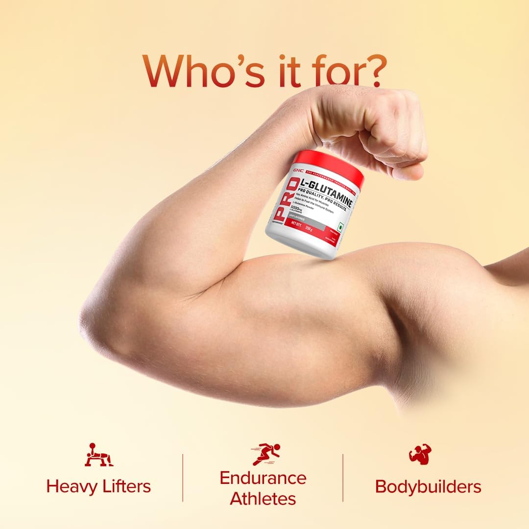 پودر ال-گلوتامین GNC مدل Glutamine 5000، 5000 میلی‌گرم