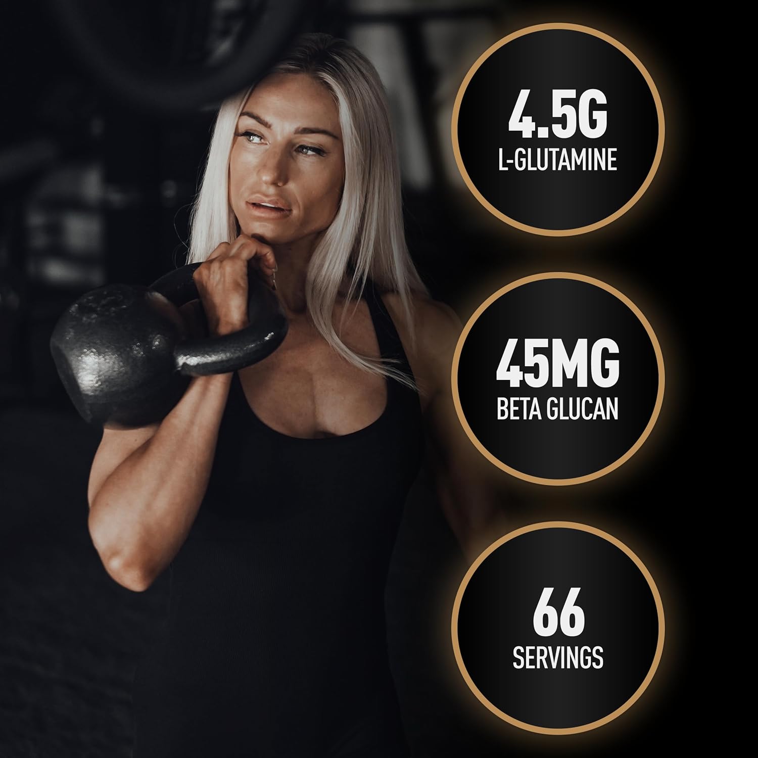 پودر ال-گلوتامین DY Nutrition، 300 گرم، بدون طعم