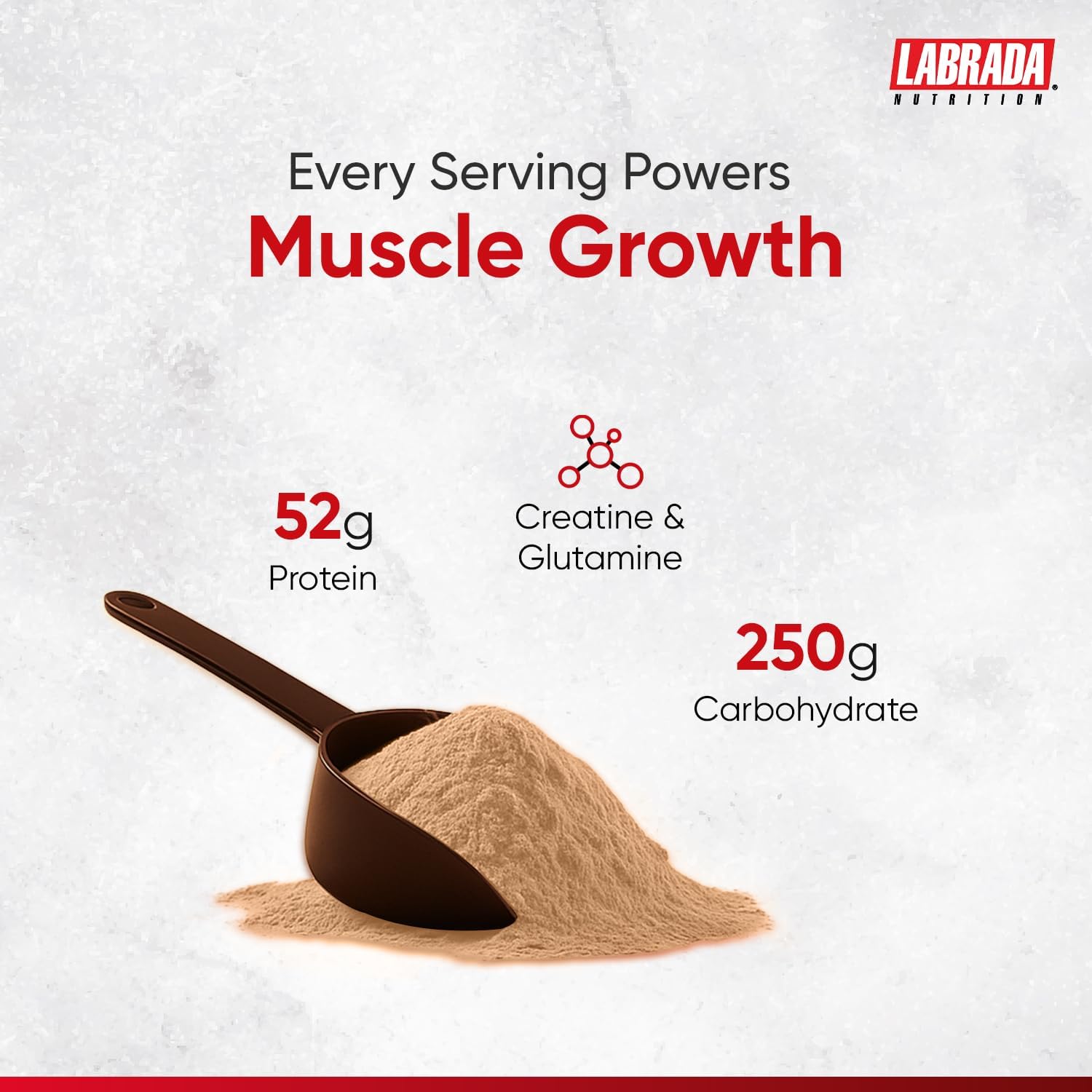 پودر گینر افزایش وزن Labrada، 3 کیلوگرم، طعم موکا