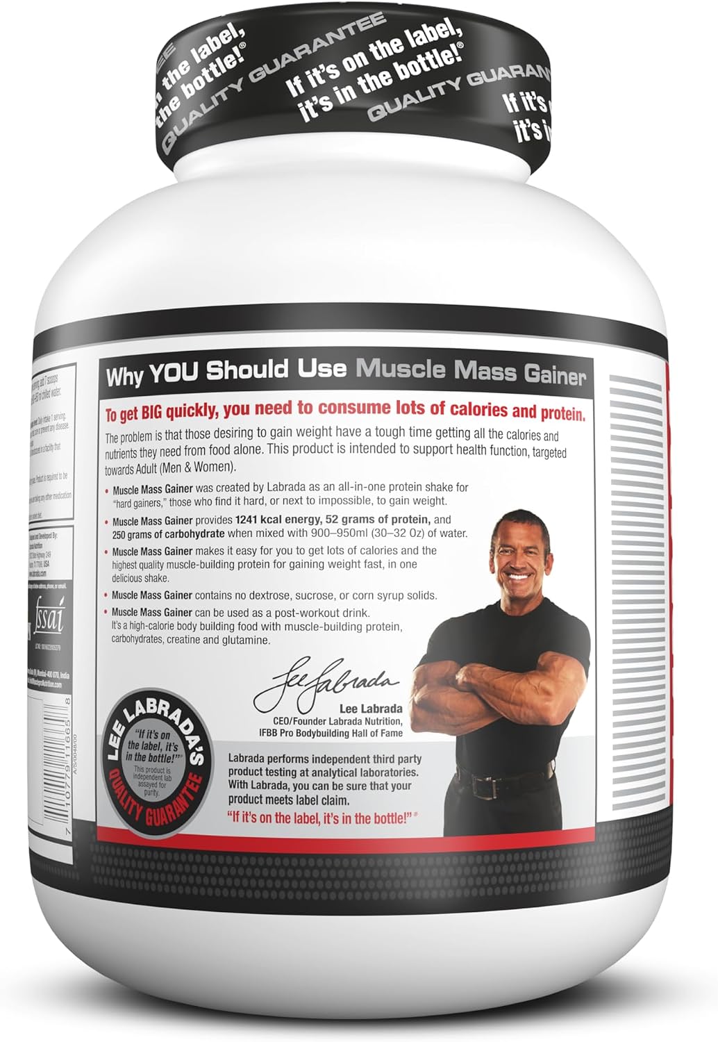 پودر گینر افزایش وزن Labrada، 3 کیلوگرم، طعم موکا
