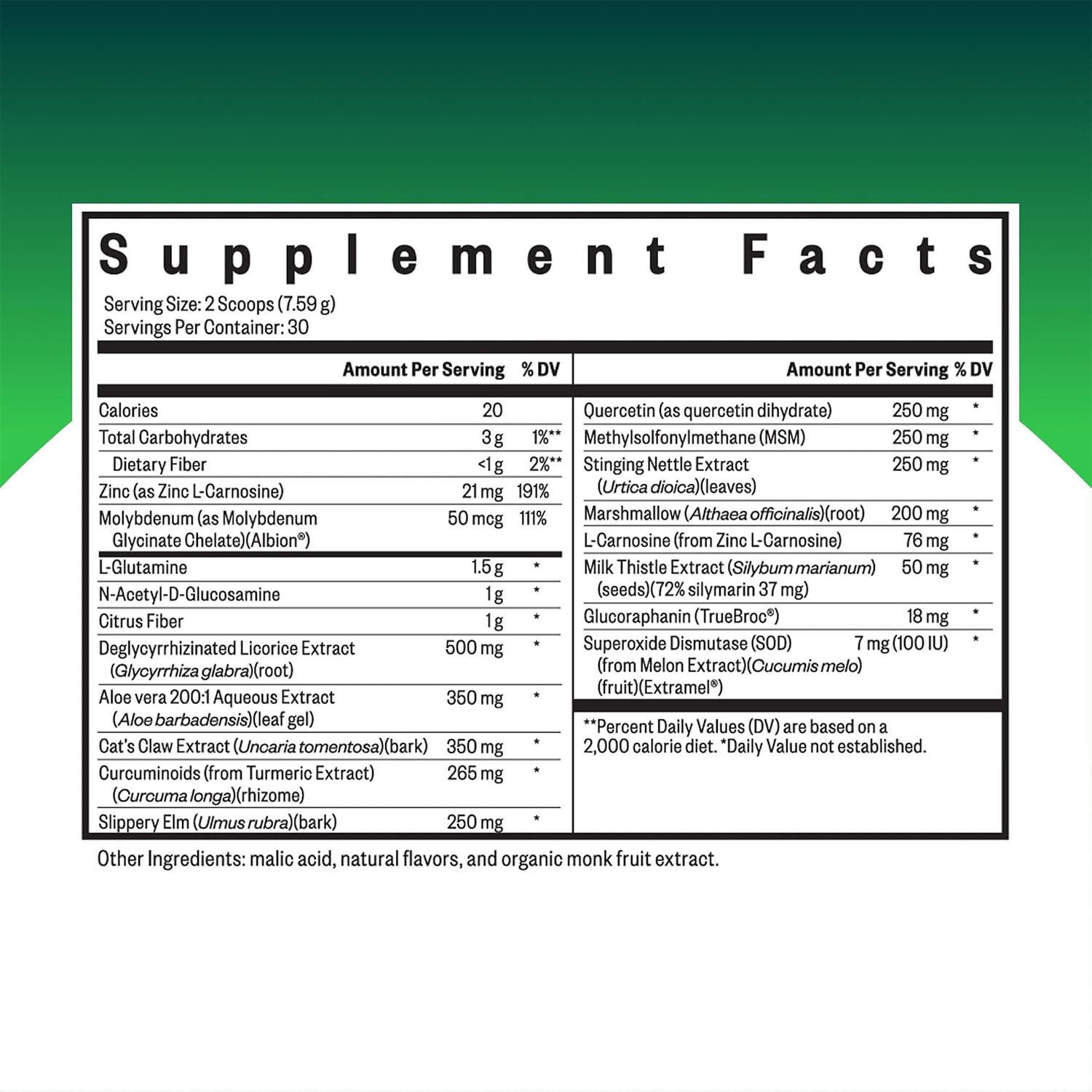 پودر مکمل سلامت گوارش Seeking Health مدل Gut Nutrients، 30 وعده