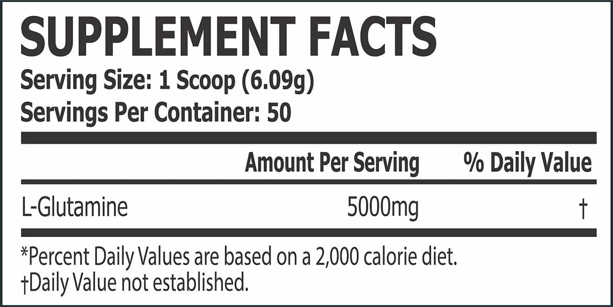 پودر ال-گلوتامین Core Champs مدل Glutamine 5000، 305 گرم، 50 وعده، طعم انبه