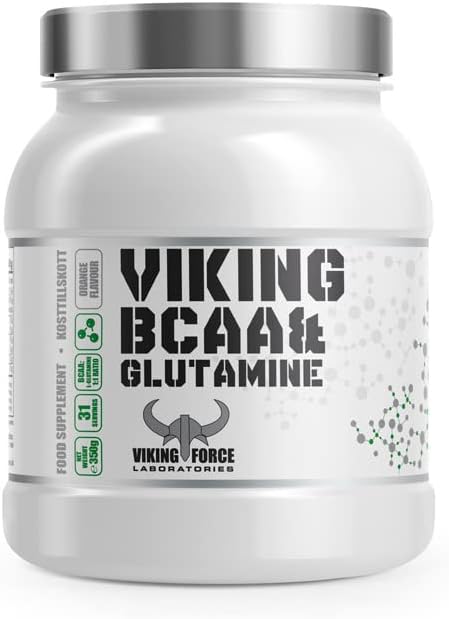 پودر آمینو اسید و گلوتامین VIKING FORCE، 350 گرم، 31 وعده، طعم بری