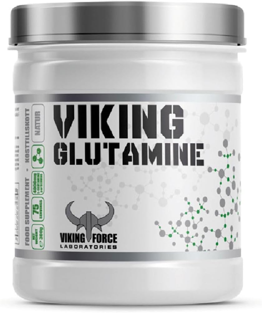 پودر ال-گلوتامین VIKING FORCE، 300 گرم، 70 وعده، طعم طعم طبیعی