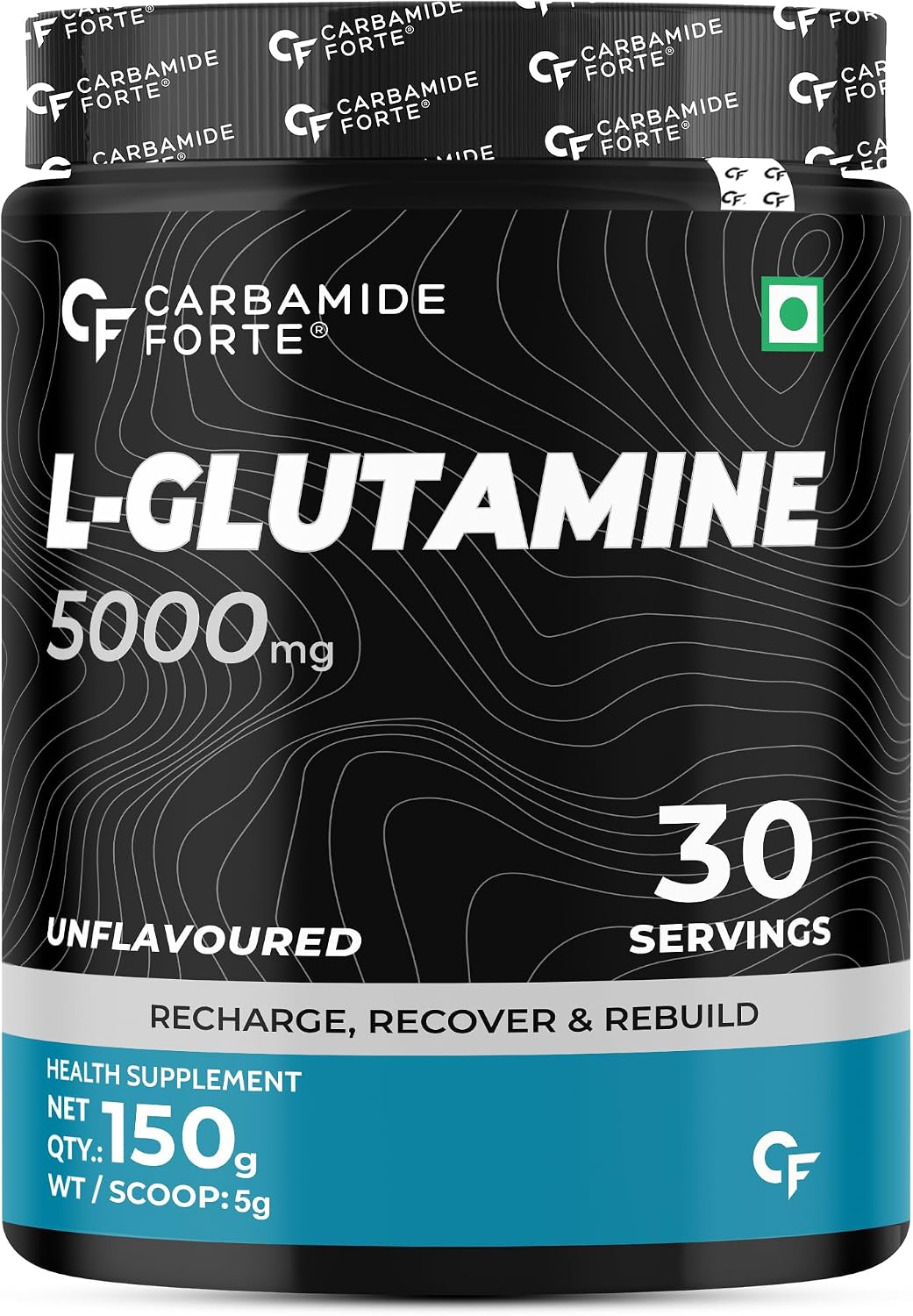 پودر ال-گلوتامین Carbamide Forte، 150 گرم، 30 وعده، بدون طعم