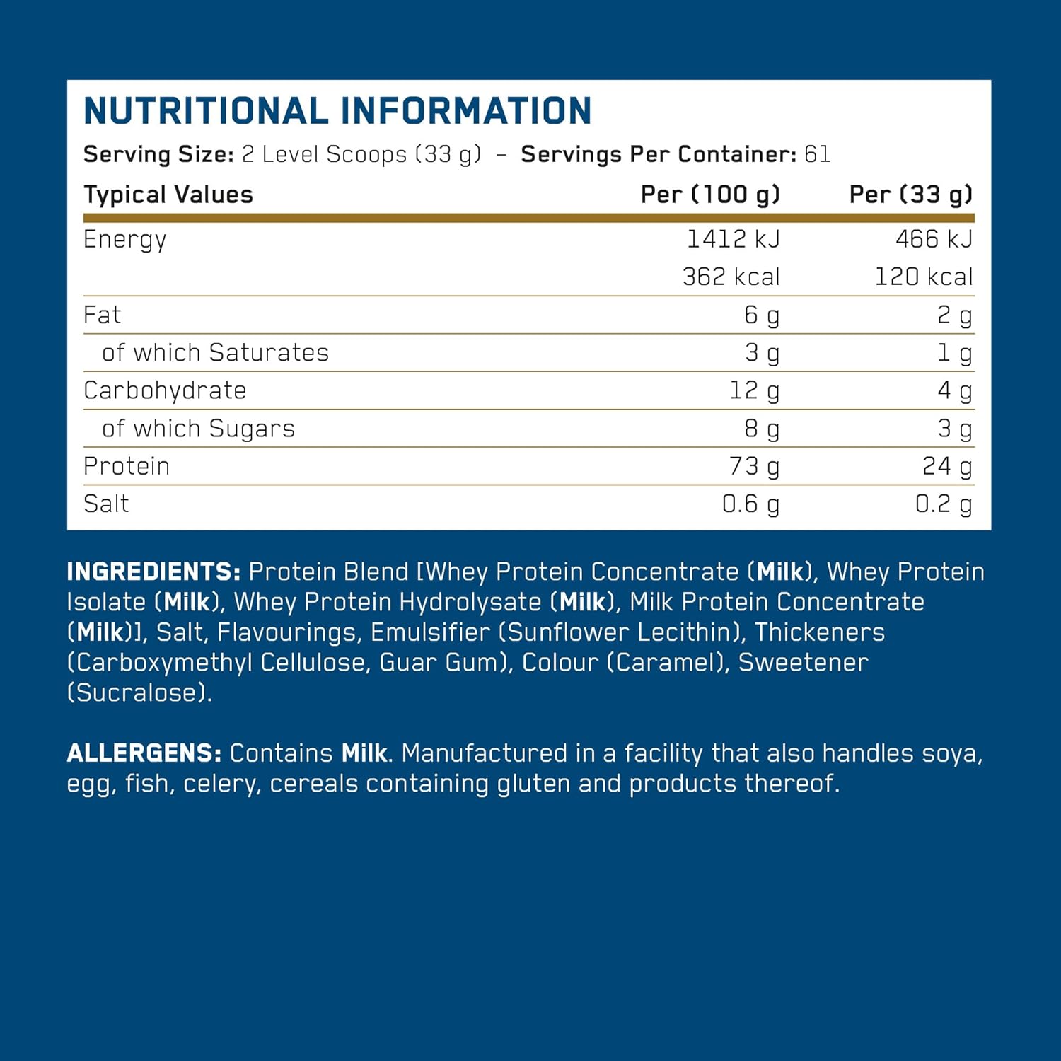 پودر پروتئین وی Applied Nutrition مدل Critical Whey، 2 کیلوگرم، 67 وعده، طعم کارامل نمکی