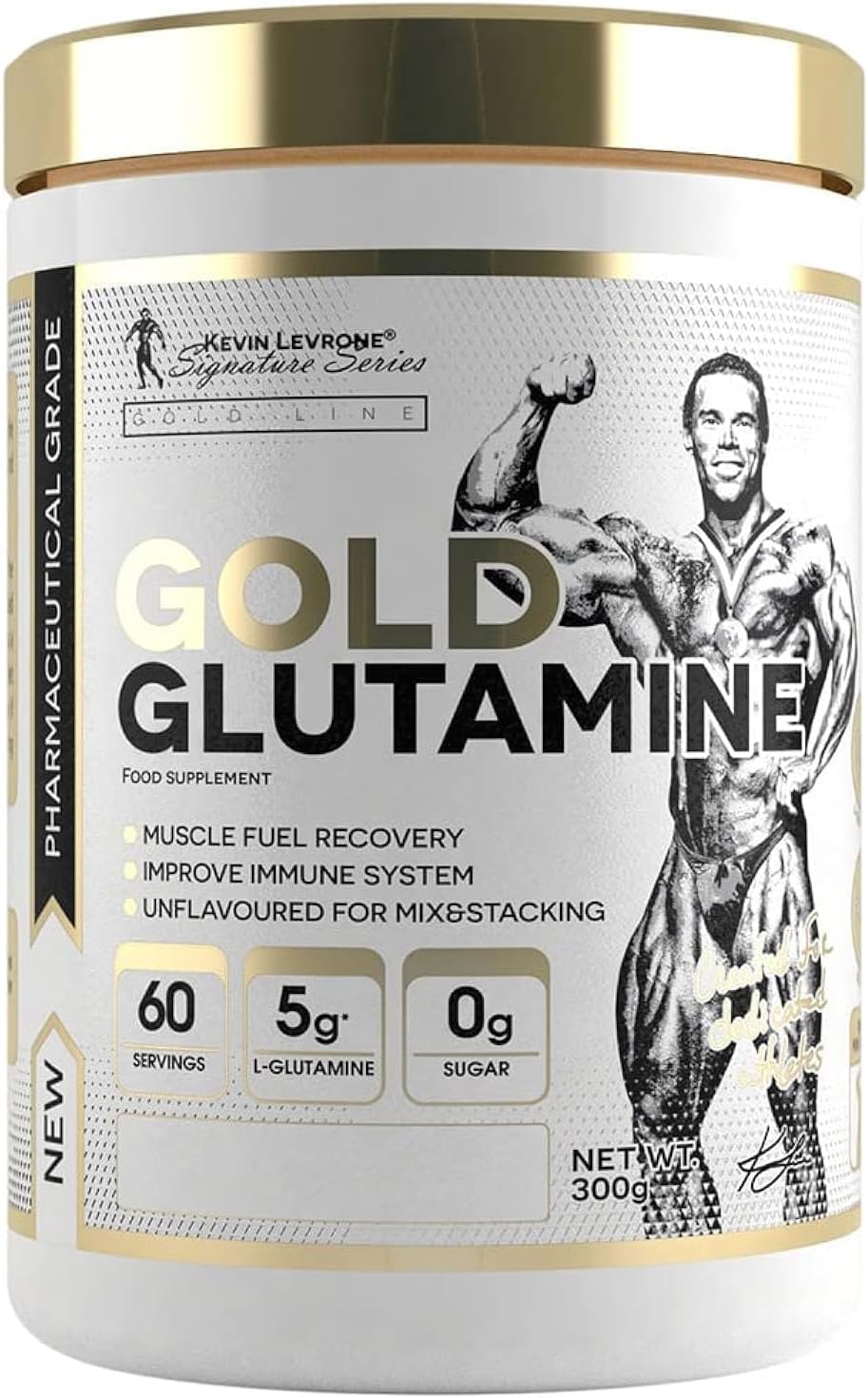 پودر ال-گلوتامین KEVIN LEVRONE مدل Gold Glutamine، 5 گرم، 60 وعده