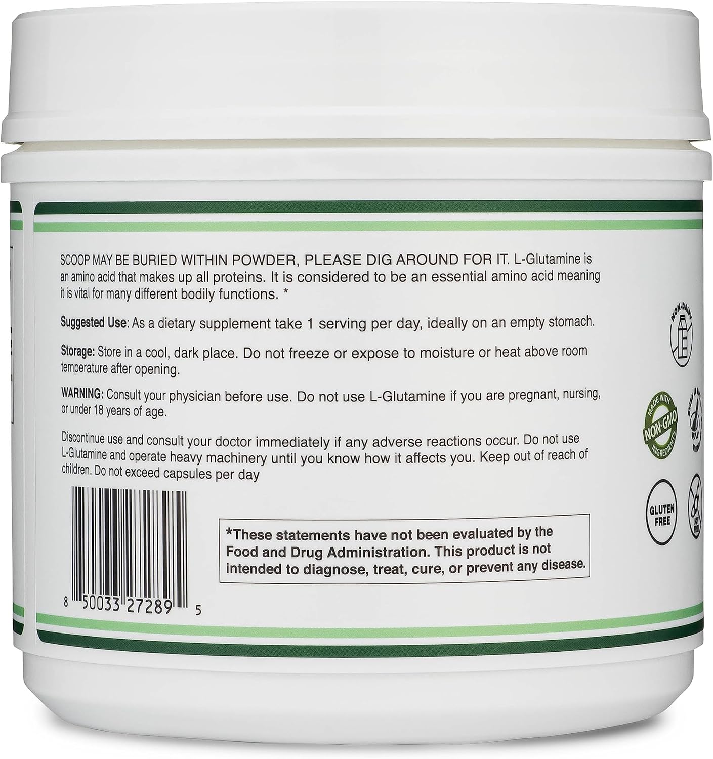 پودر مکمل سلامت گوارش Double Wood Supplements، 1.1 پوند، 100 وعده، بدون طعم