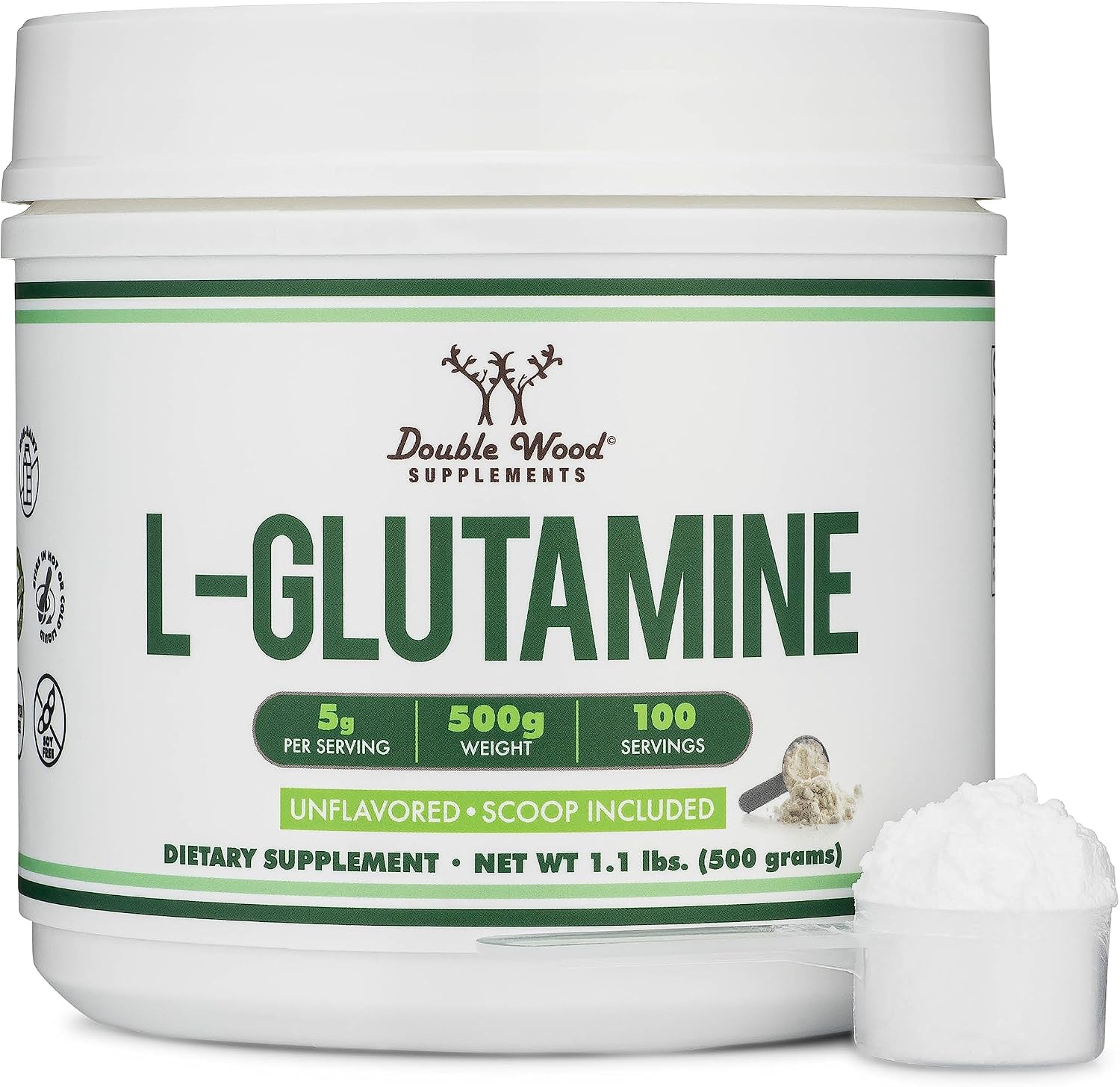 پودر مکمل سلامت گوارش Double Wood Supplements، 1.1 پوند، 100 وعده، بدون طعم