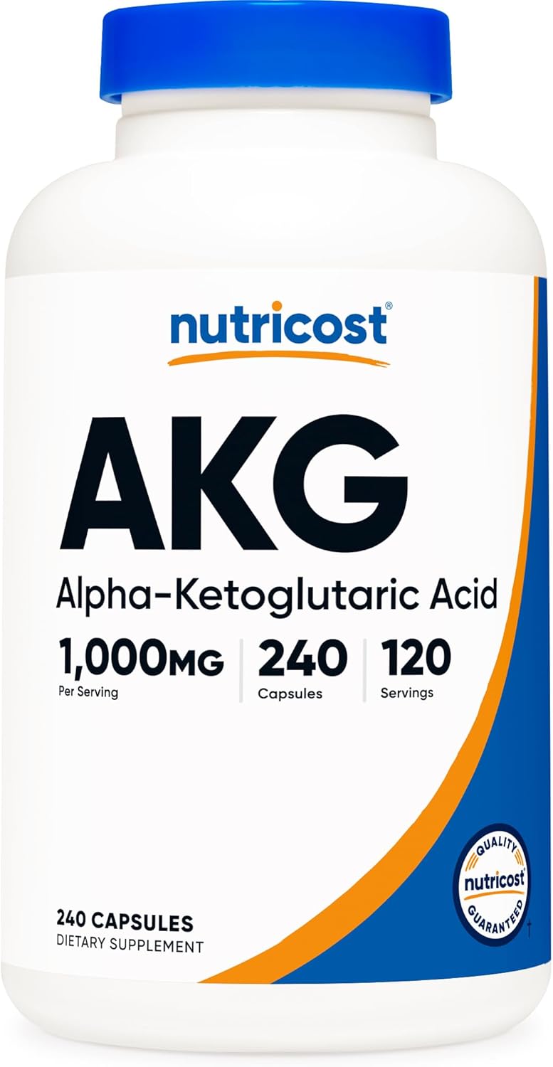 کپسول ال-گلوتامین Nutricost، 1000 میلی‌گرم، 240 کپسول