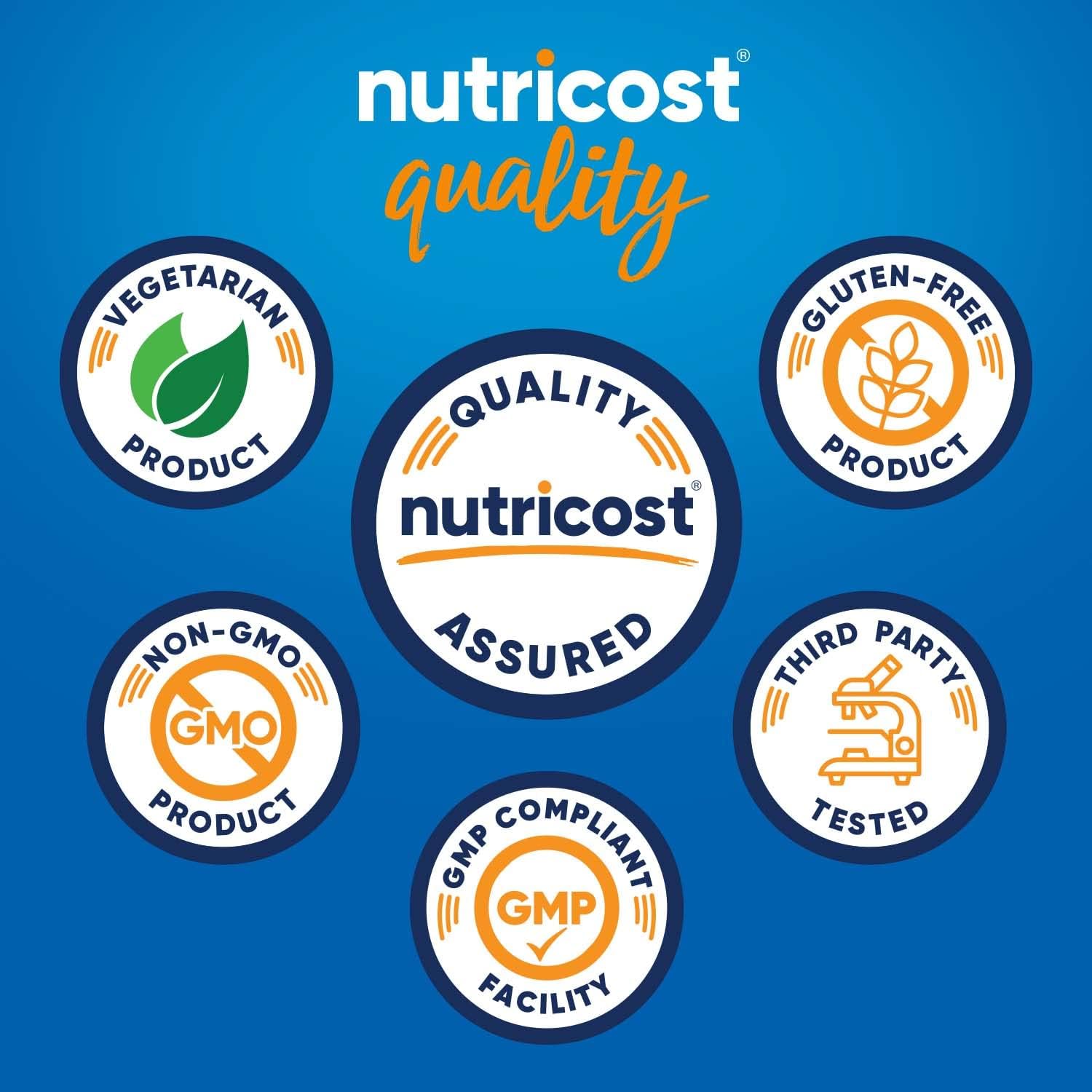 کپسول ال-گلوتامین Nutricost، 1000 میلی‌گرم، 240 کپسول