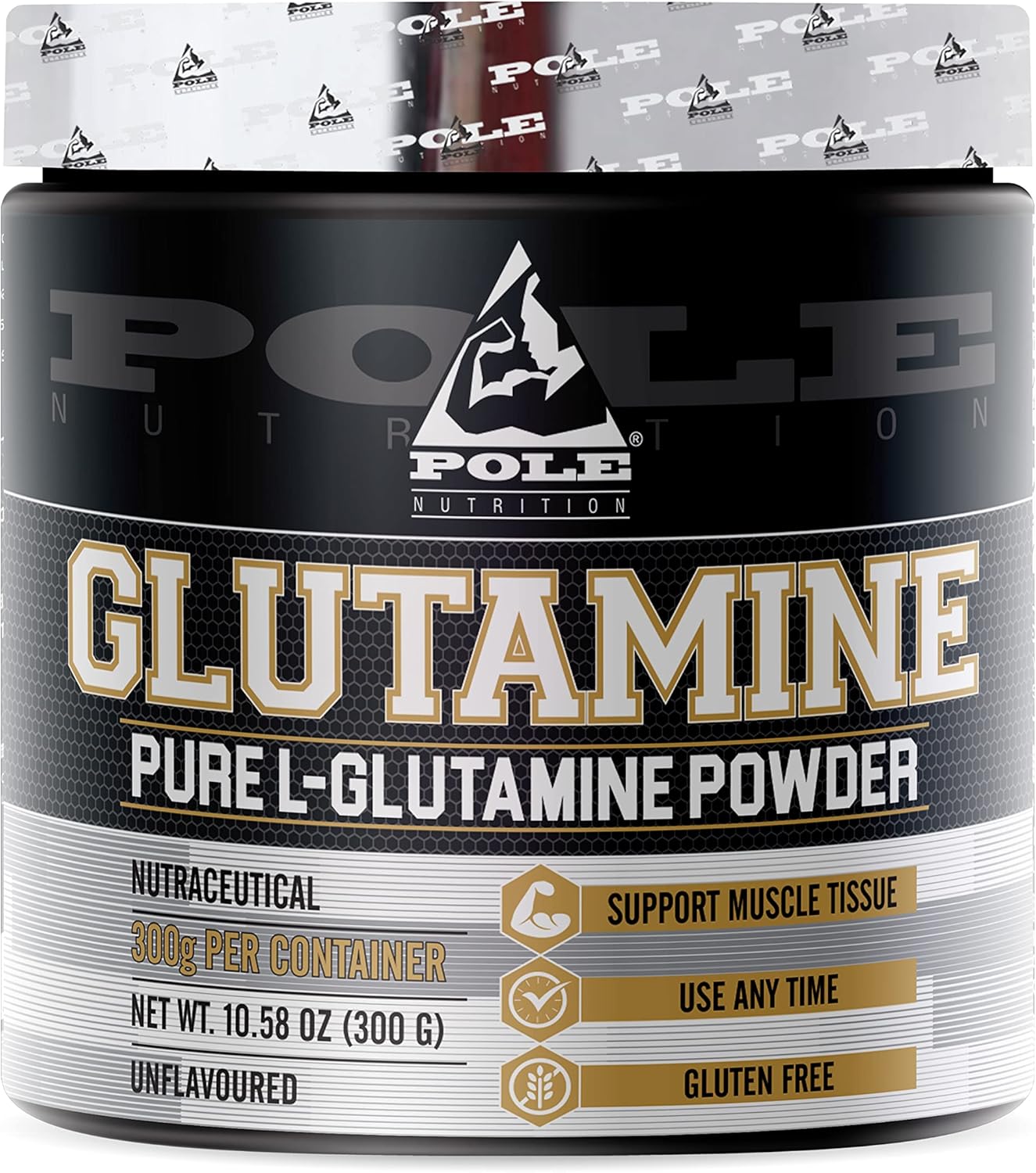 پودر ال-گلوتامین Pole Nutrition، 300 گرم، 60 وعده