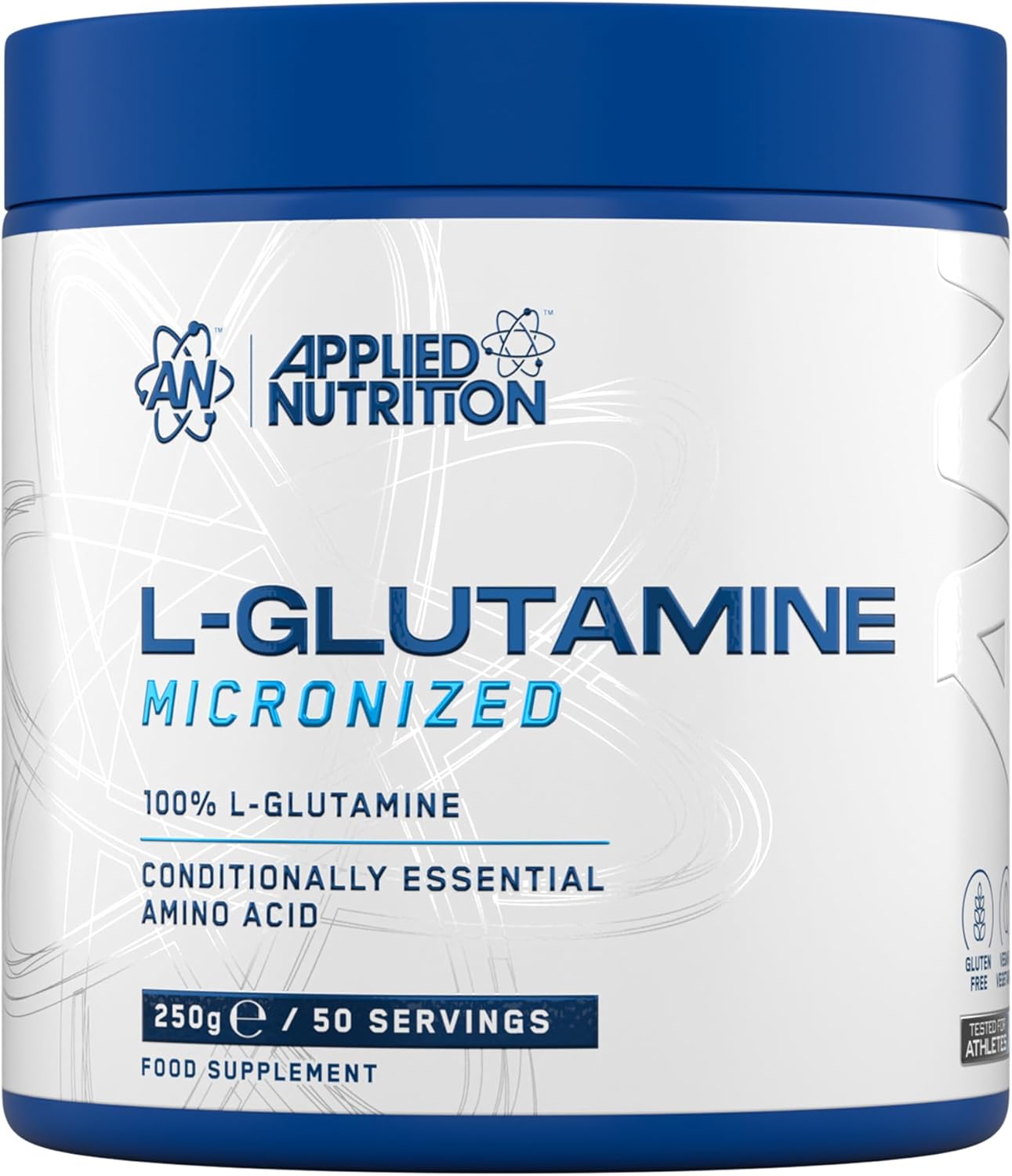 پودر ال-گلوتامین Applied Nutrition، 250 گرم، 50 وعده، بدون طعم