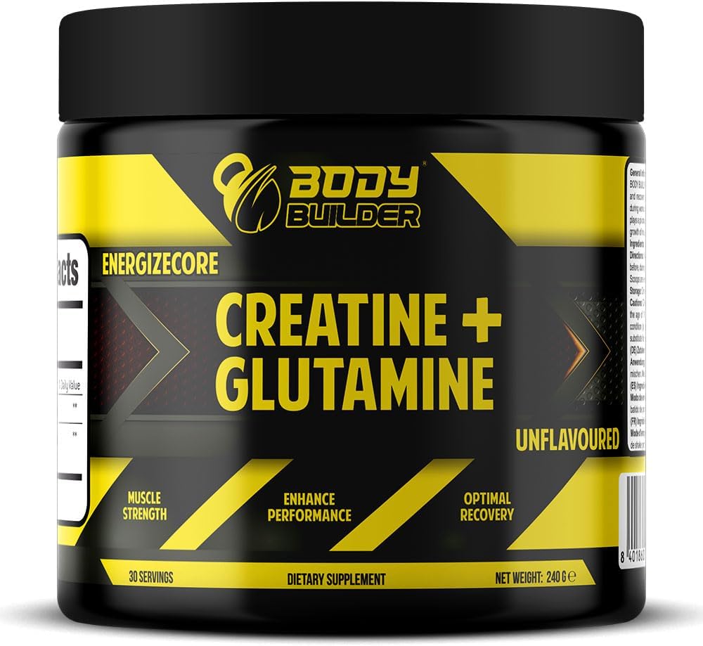 پودر کراتین و گلوتامین Body Builder، 5 گرم، 30 وعده، بدون طعم