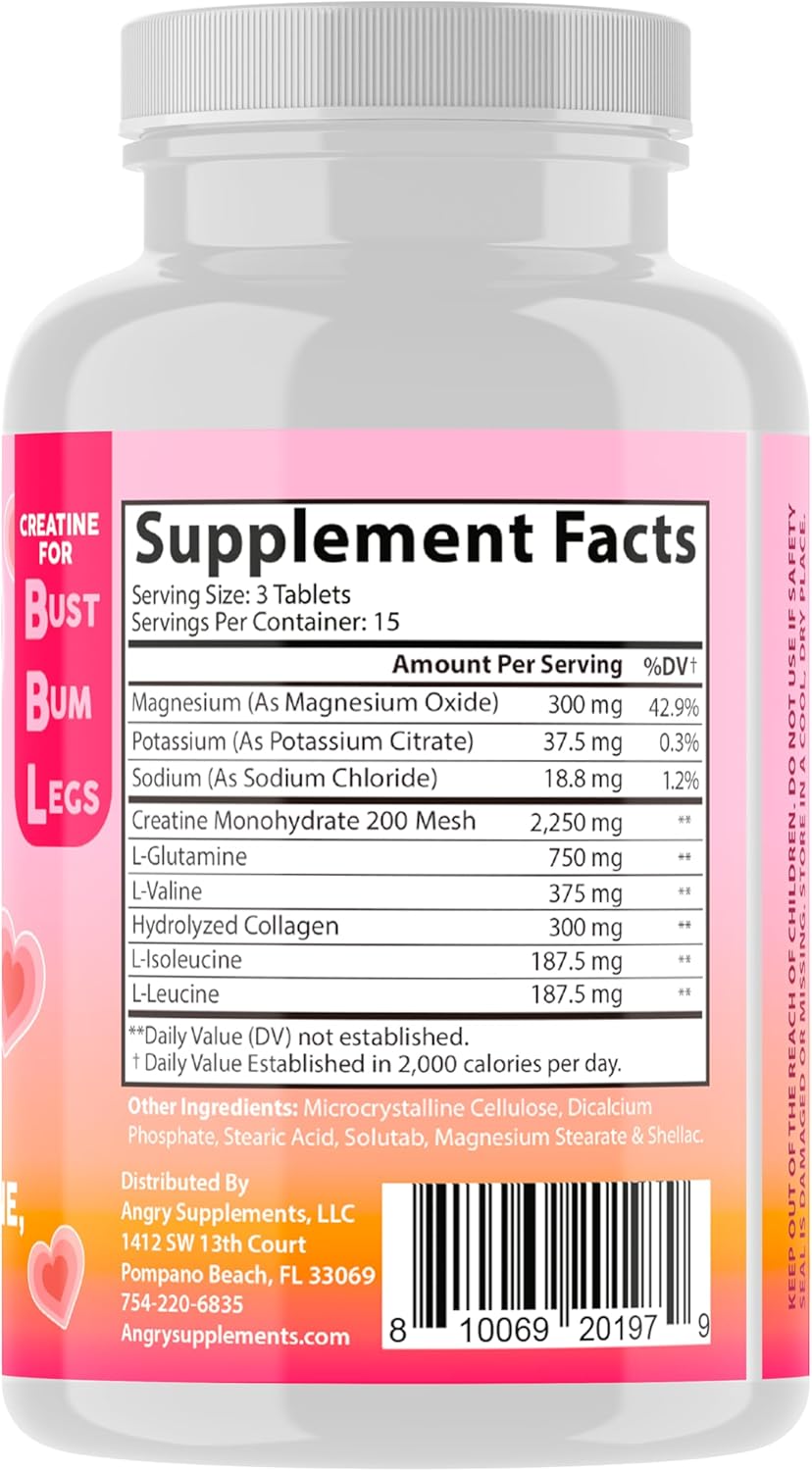 قرص کراتین و گلوتامین Angry Supplements