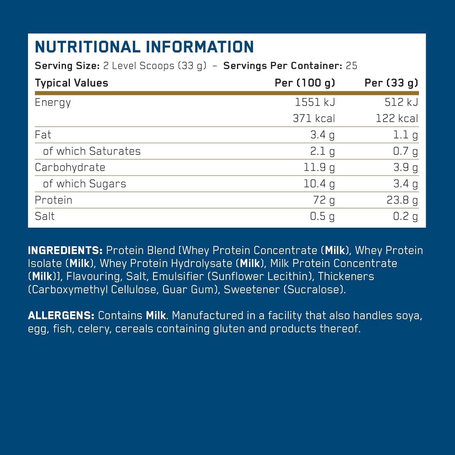پودر پروتئین وی Applied Nutrition مدل Critical Whey، 825 گرم، 25 وعده، طعم وانیل
