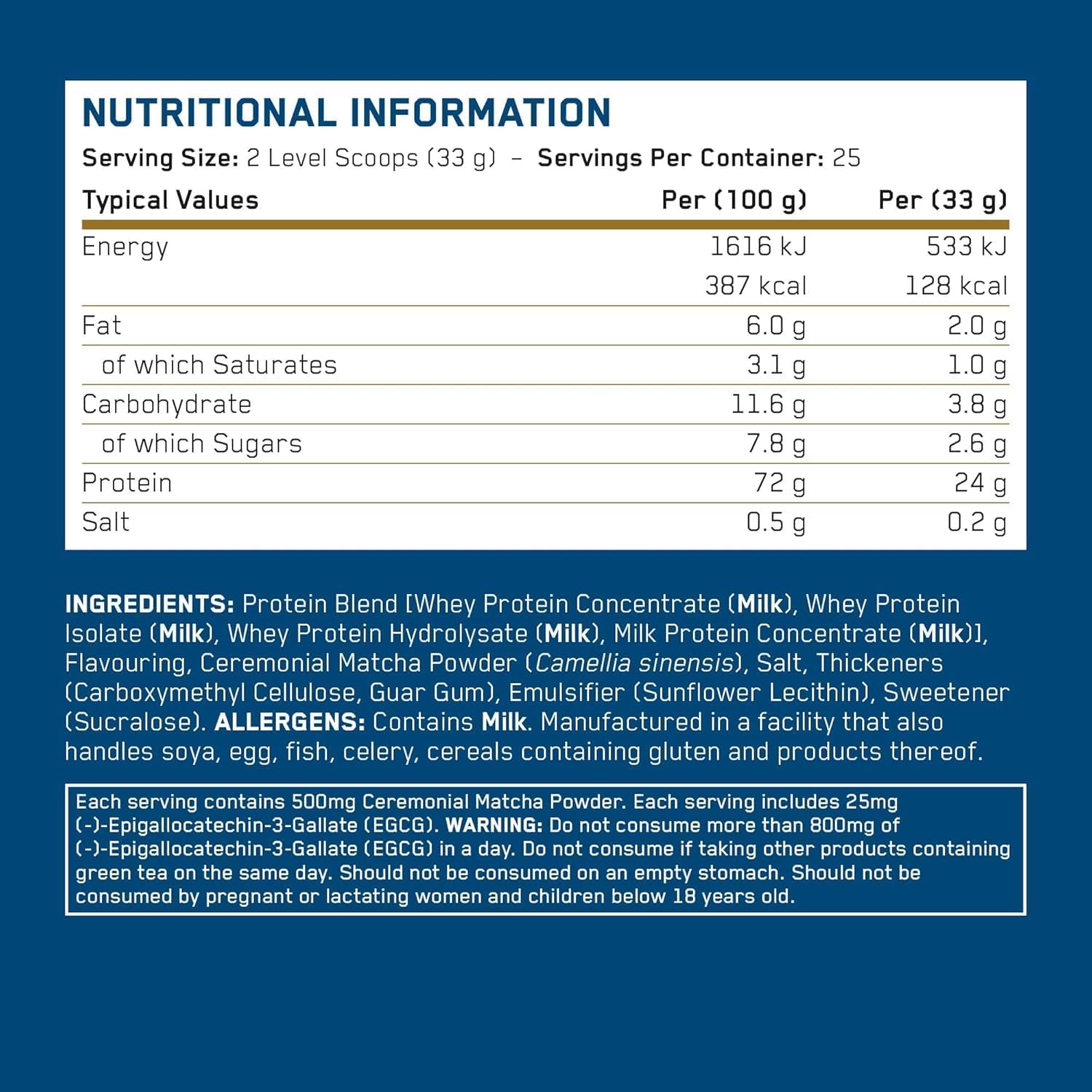 پودر پروتئین وی Applied Nutrition مدل Critical Whey، 825 گرم، 25 وعده، طعم وانیل ماچا