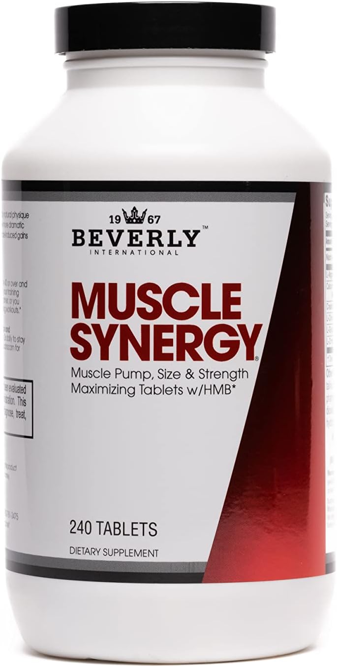 پودر کراتین و HMB Beverly International مدل Muscle Synergy، 15 وعده، 240 قرص